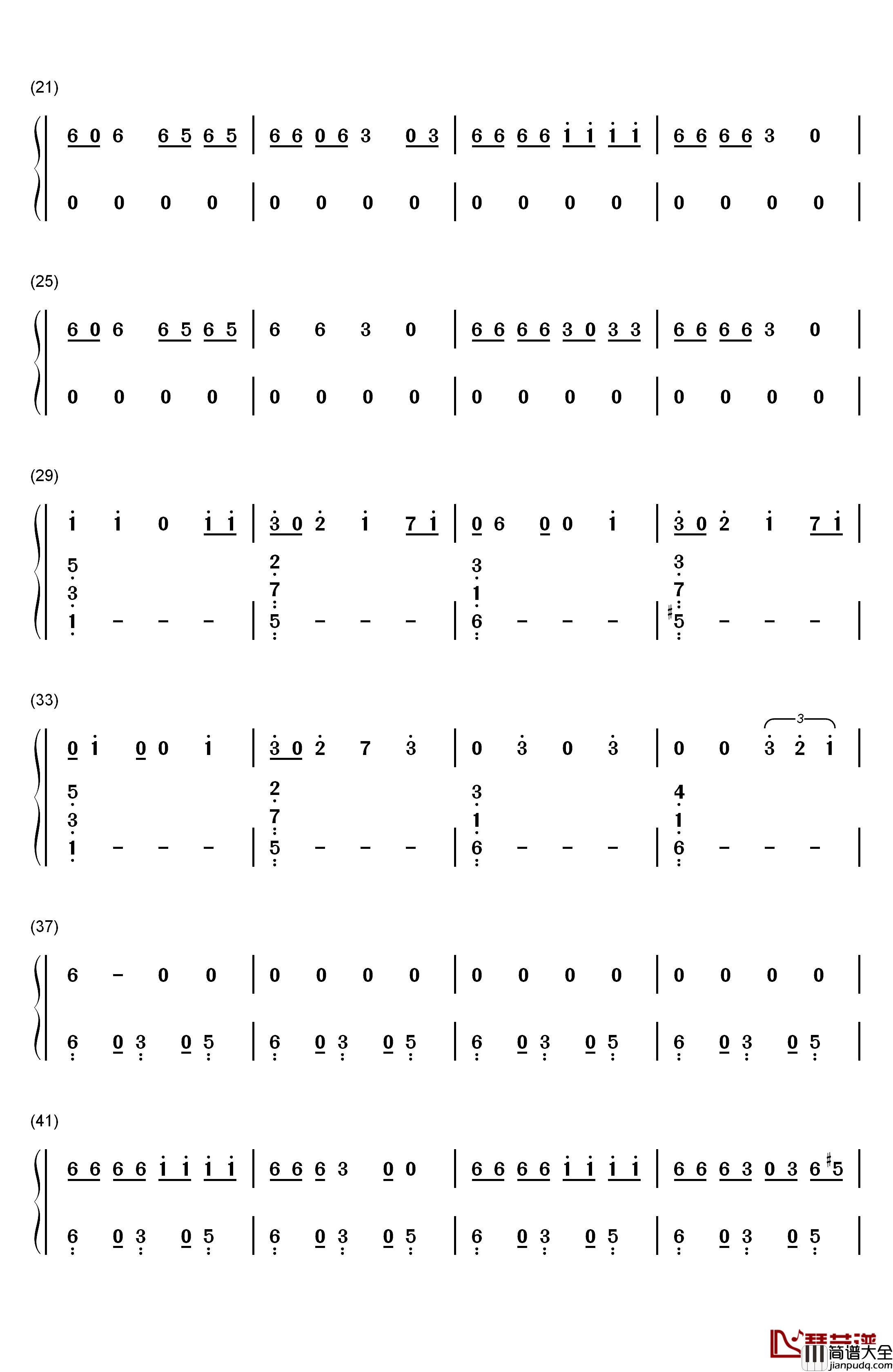 Ex's_&_Oh's钢琴简谱_数字双手_Elle_King