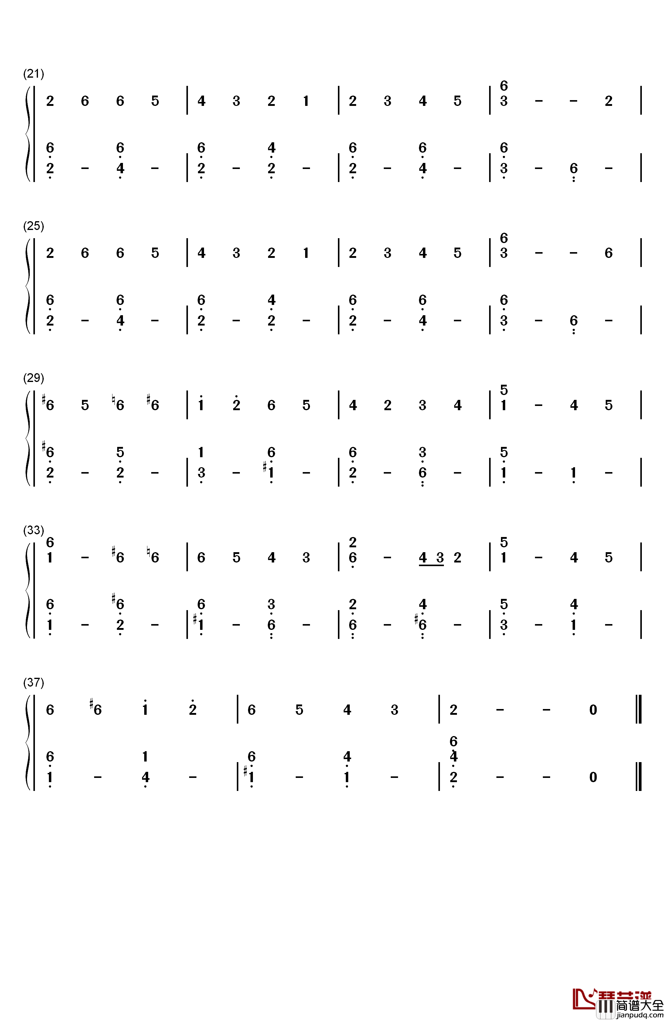 快乐的上帝（God_Rest_You_Merry_Gentlemen）钢琴简谱_数字双手_William_B._Sandys