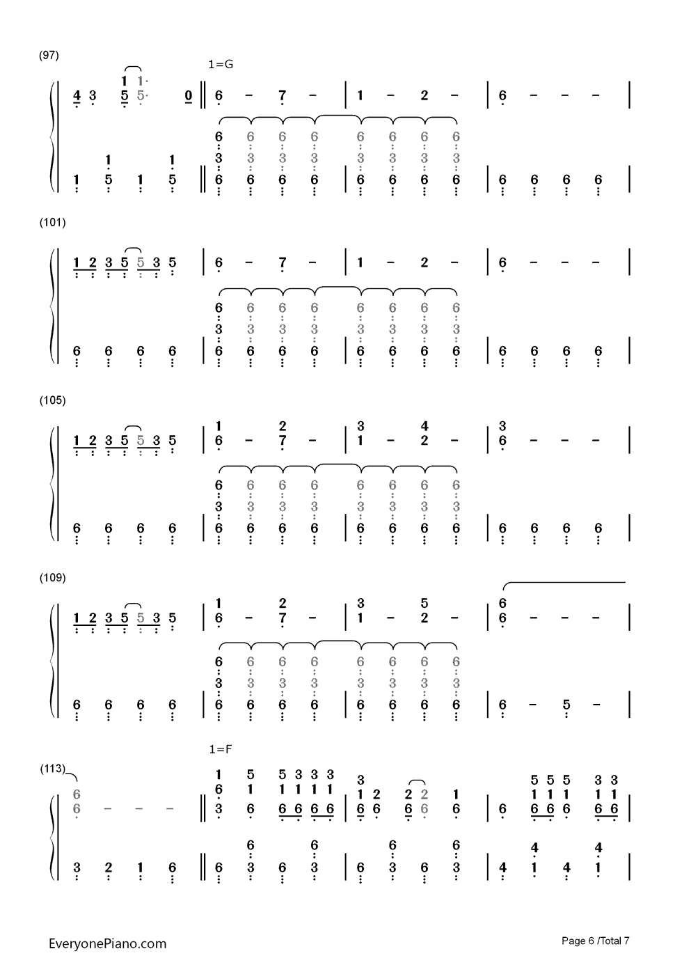 LA_Devotee钢琴简谱_数字双手_Panic_at_the_Disco