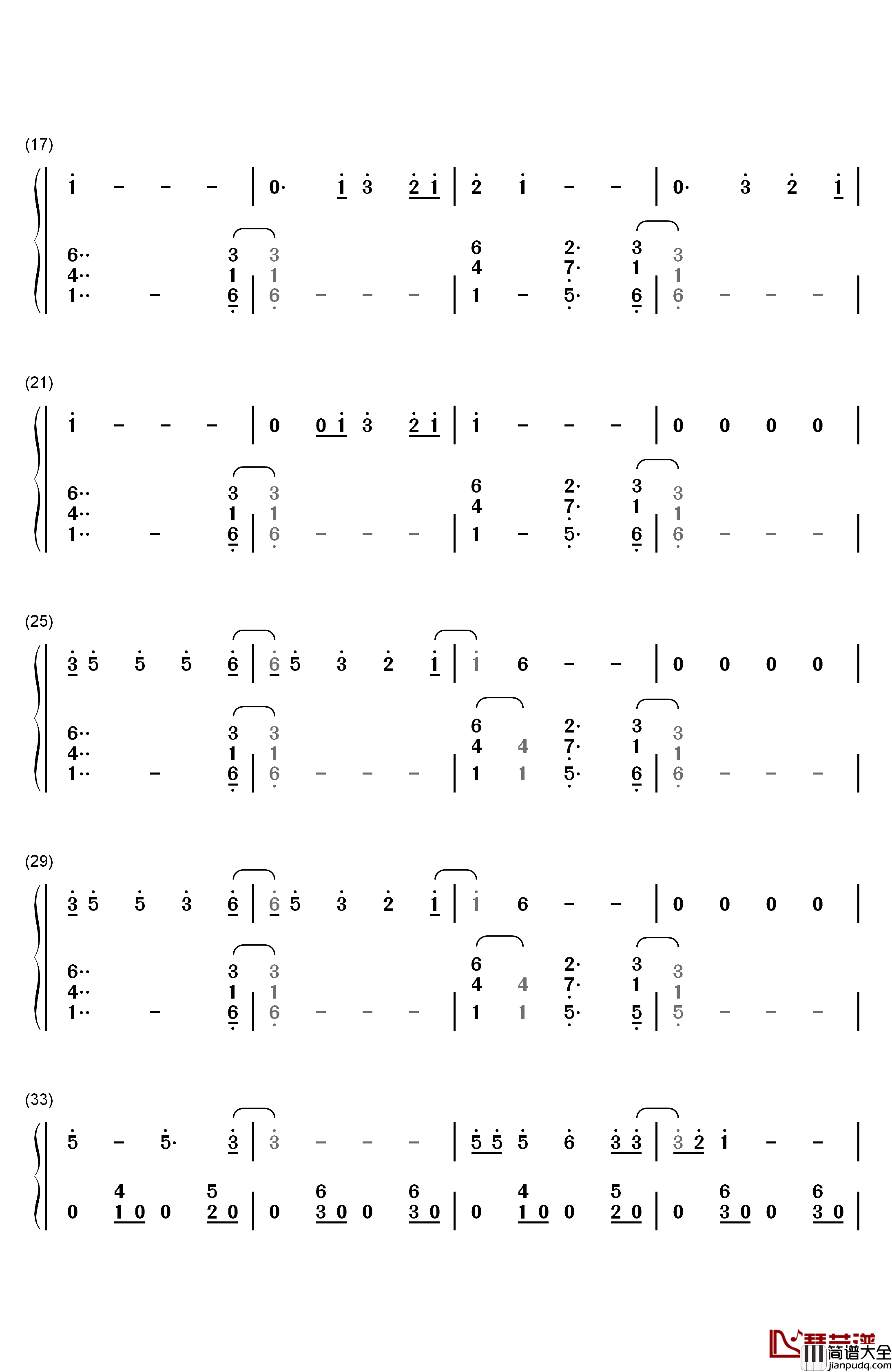 Write_On_Me钢琴简谱_数字双手_Fifth_Harmony
