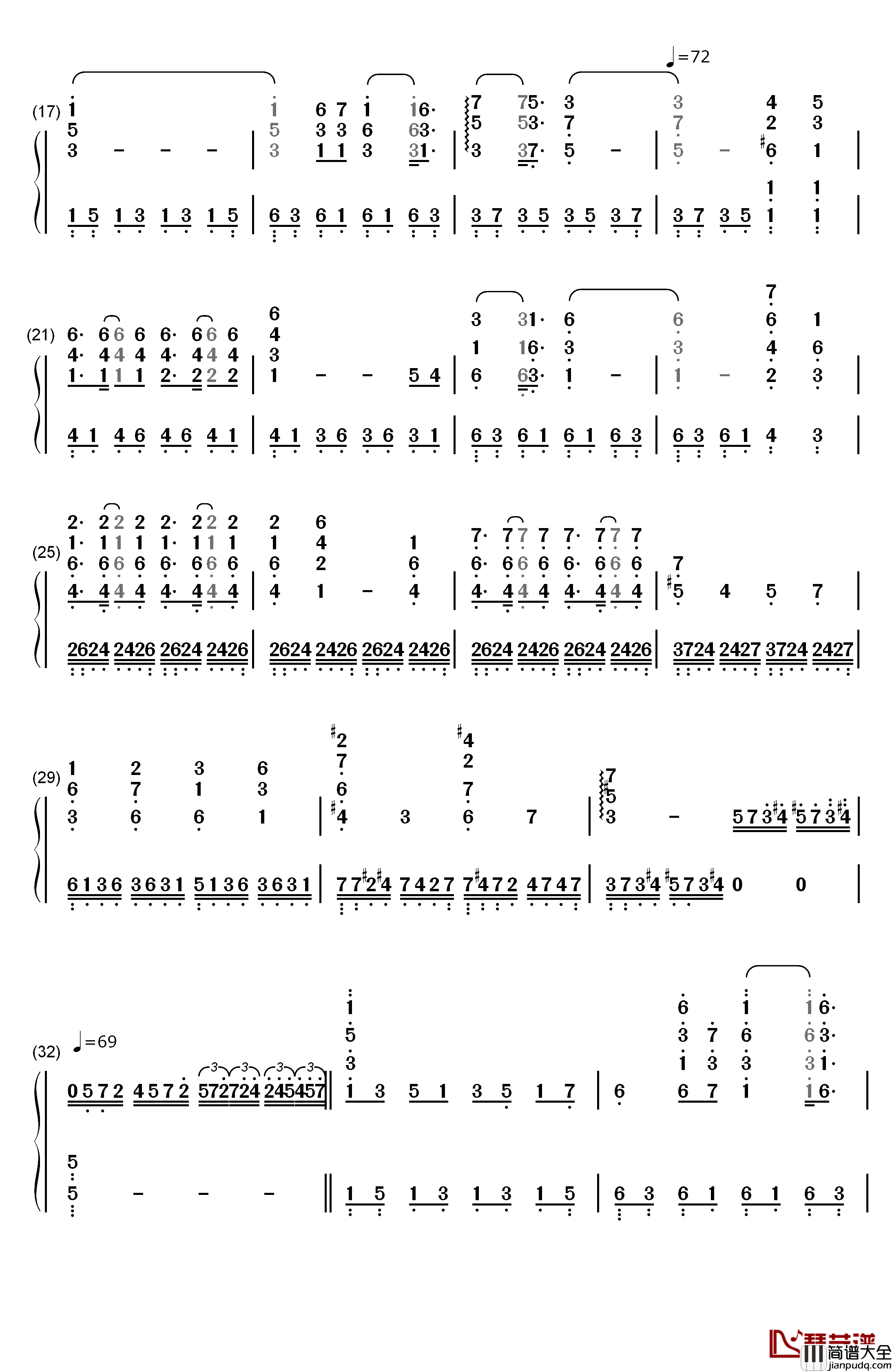 Love_Is_A_Many_Splendored_Thing钢琴简谱_数字双手_理查德·克莱德曼