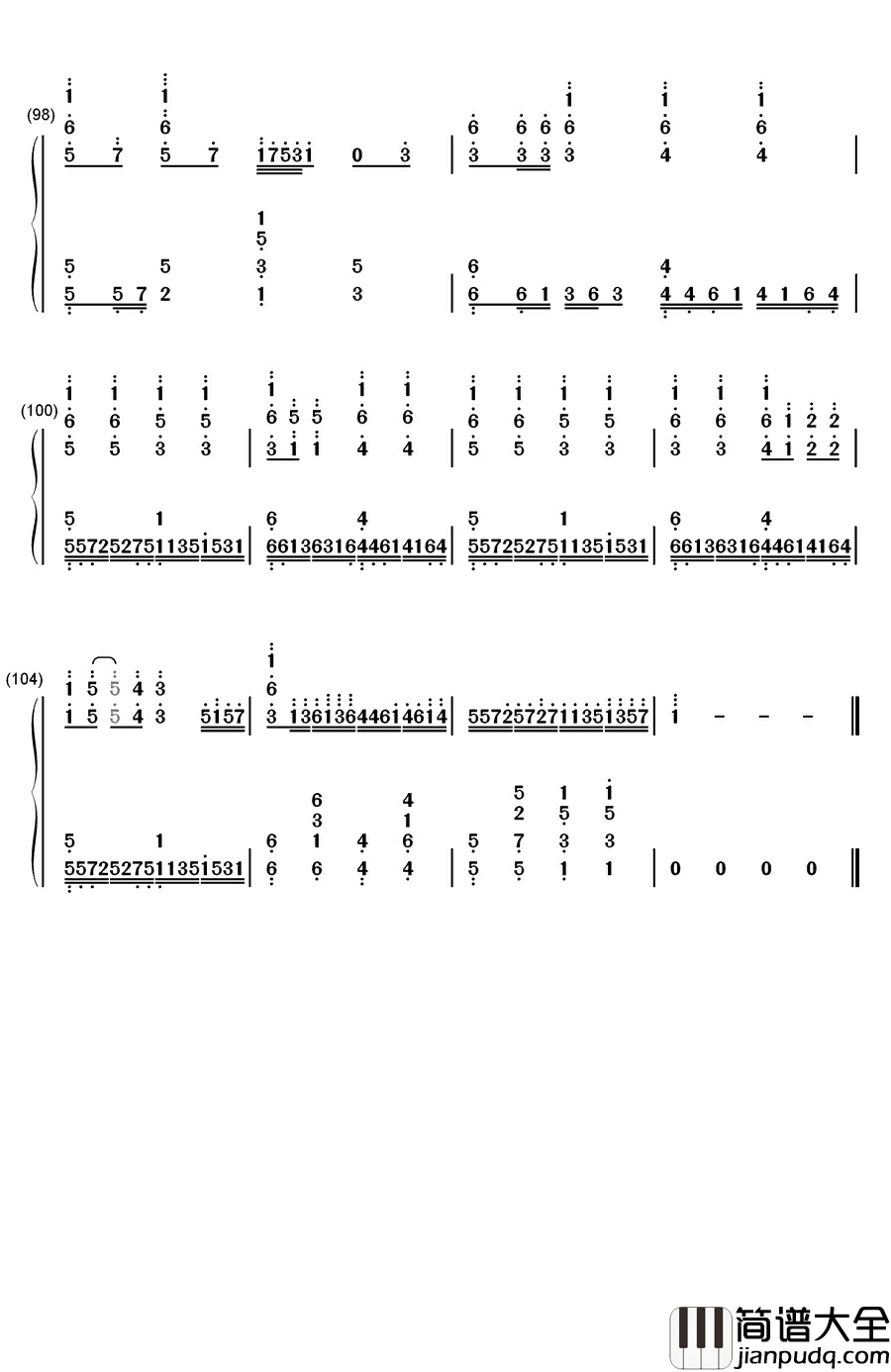 Love_is_a_Beautiful_Pain钢琴简谱_数字双手_CLIFF_EDGE_ft.中村舞子