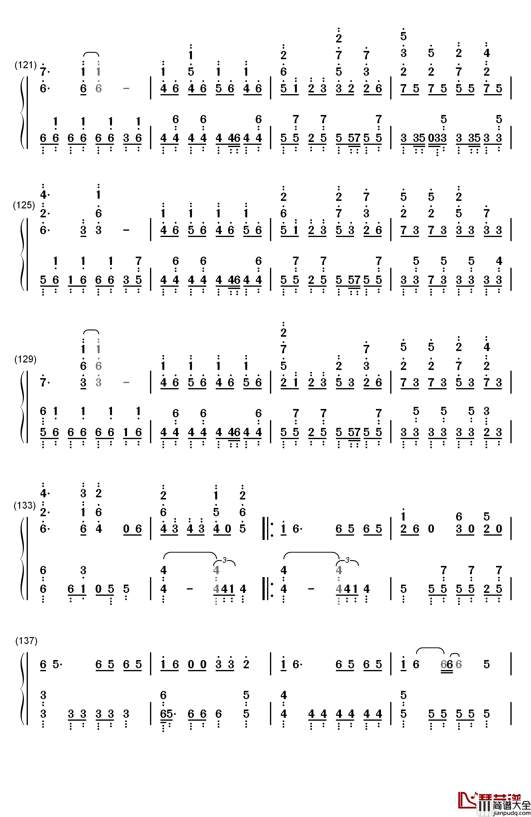 すーぱーぬこわーるど钢琴简谱_数字双手_IA