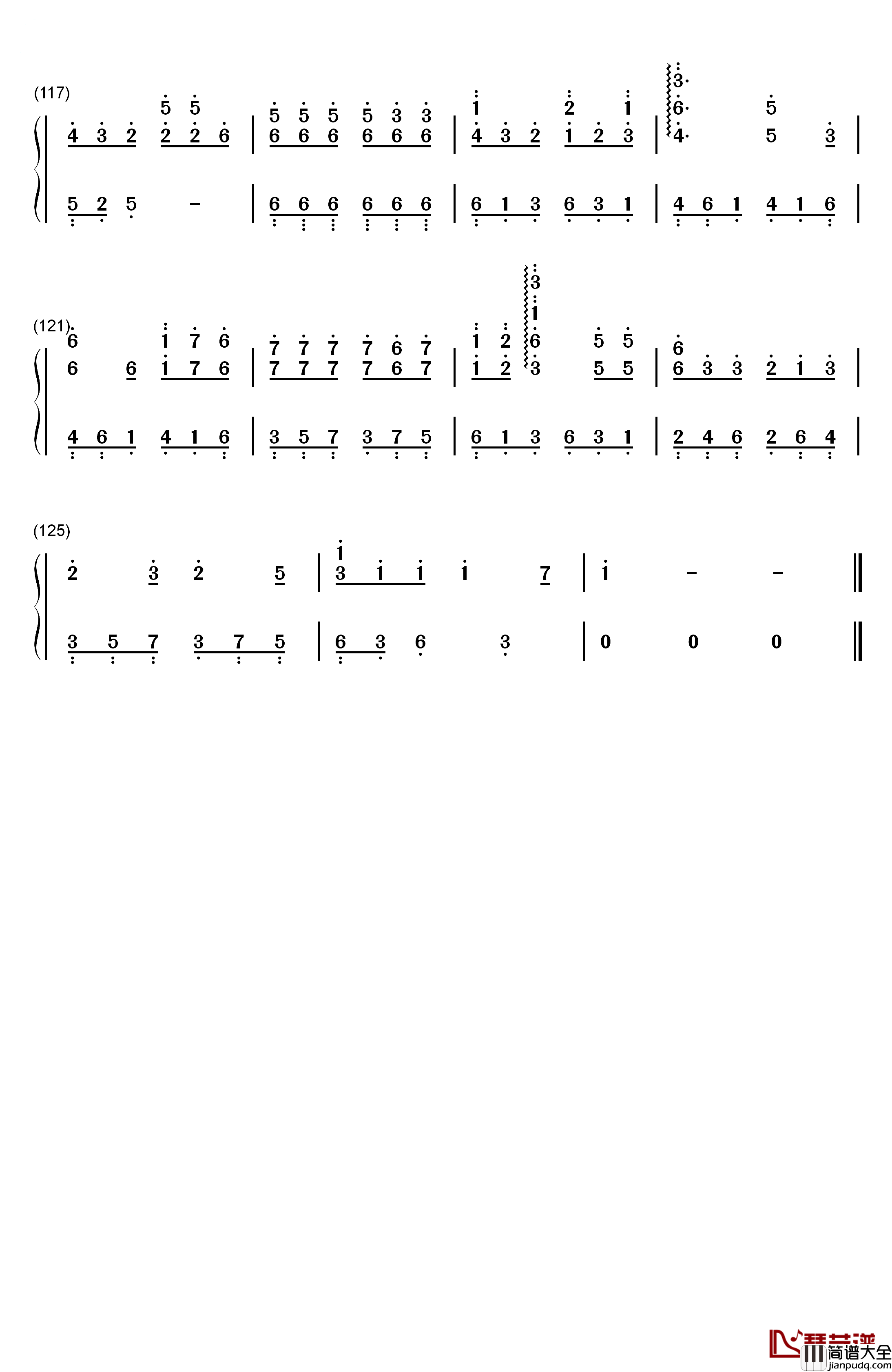 12点30分钢琴简谱_数字双手_BEAST