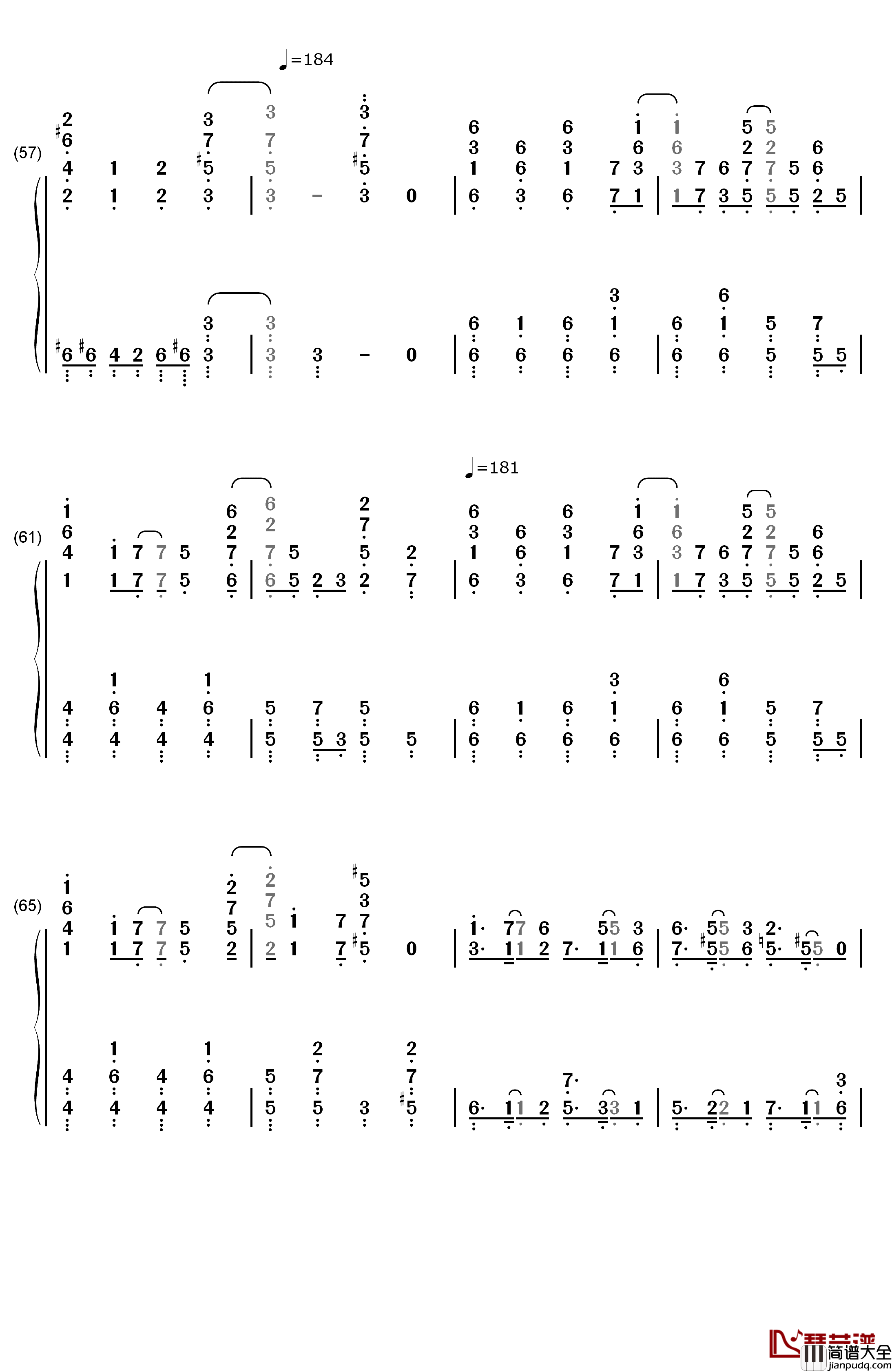 午夜の待ち合わせ钢琴简谱_数字双手_Hello_Sleepwalkers