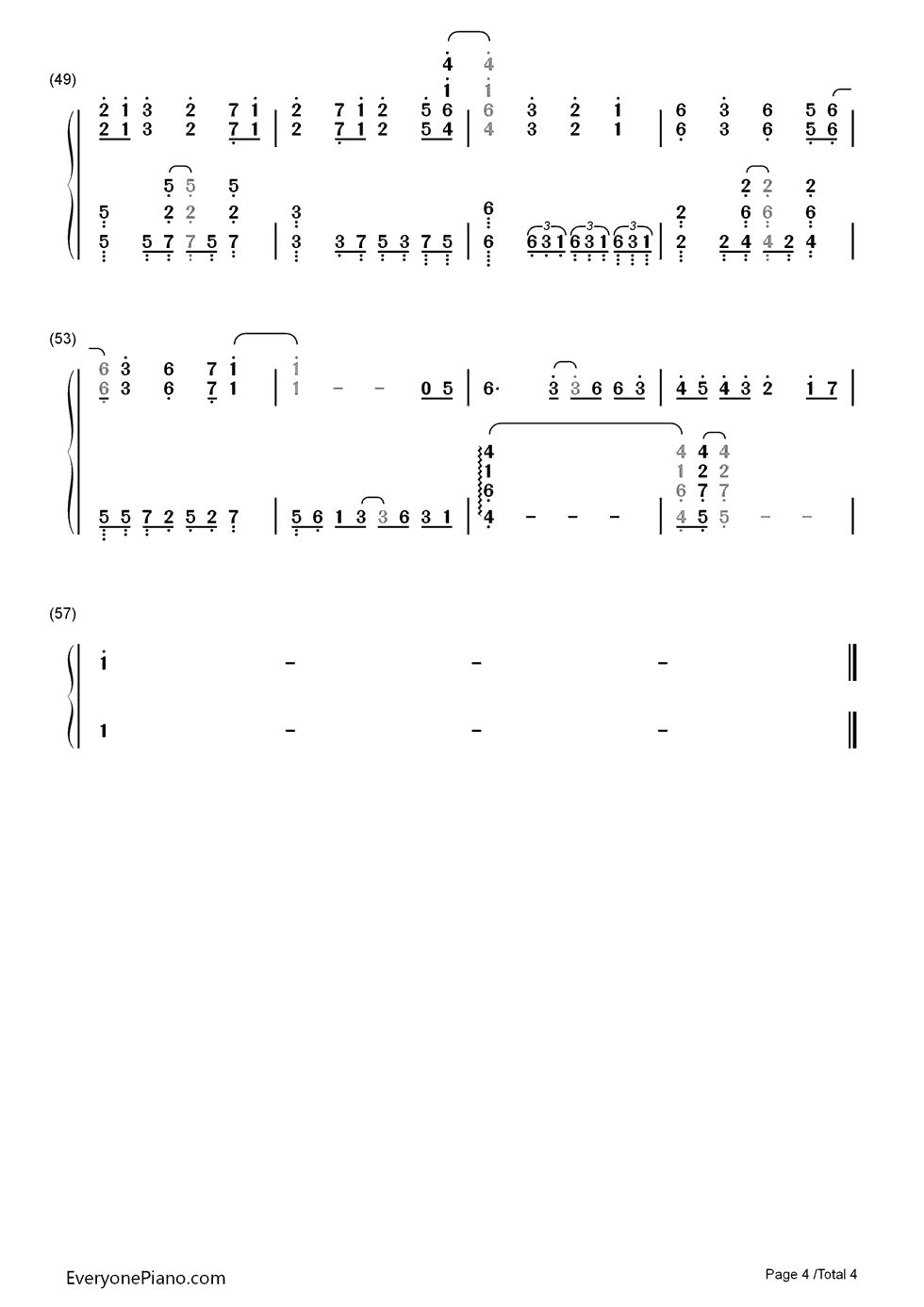 カラフル钢琴简谱_数字双手_沢井美空