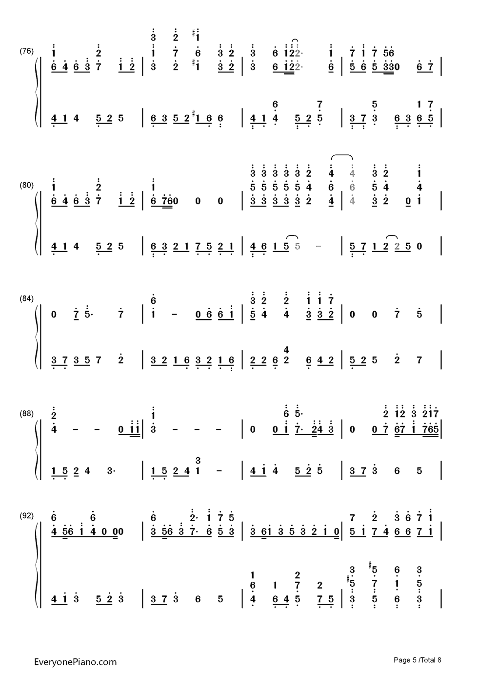 雨のち想い出钢琴简谱_数字双手_志倉千代丸