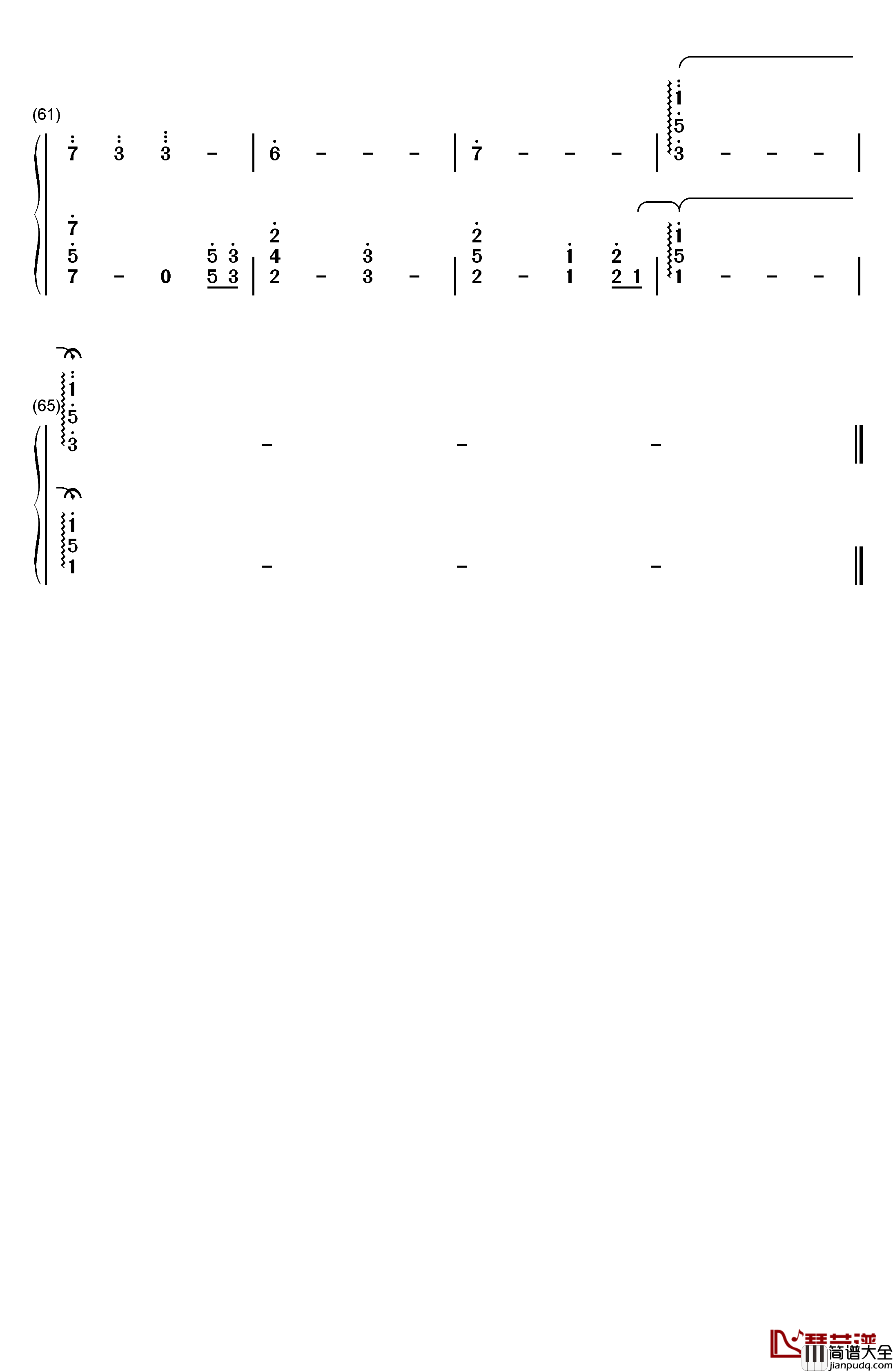 みちしるべ钢琴简谱_数字双手_茅原实里