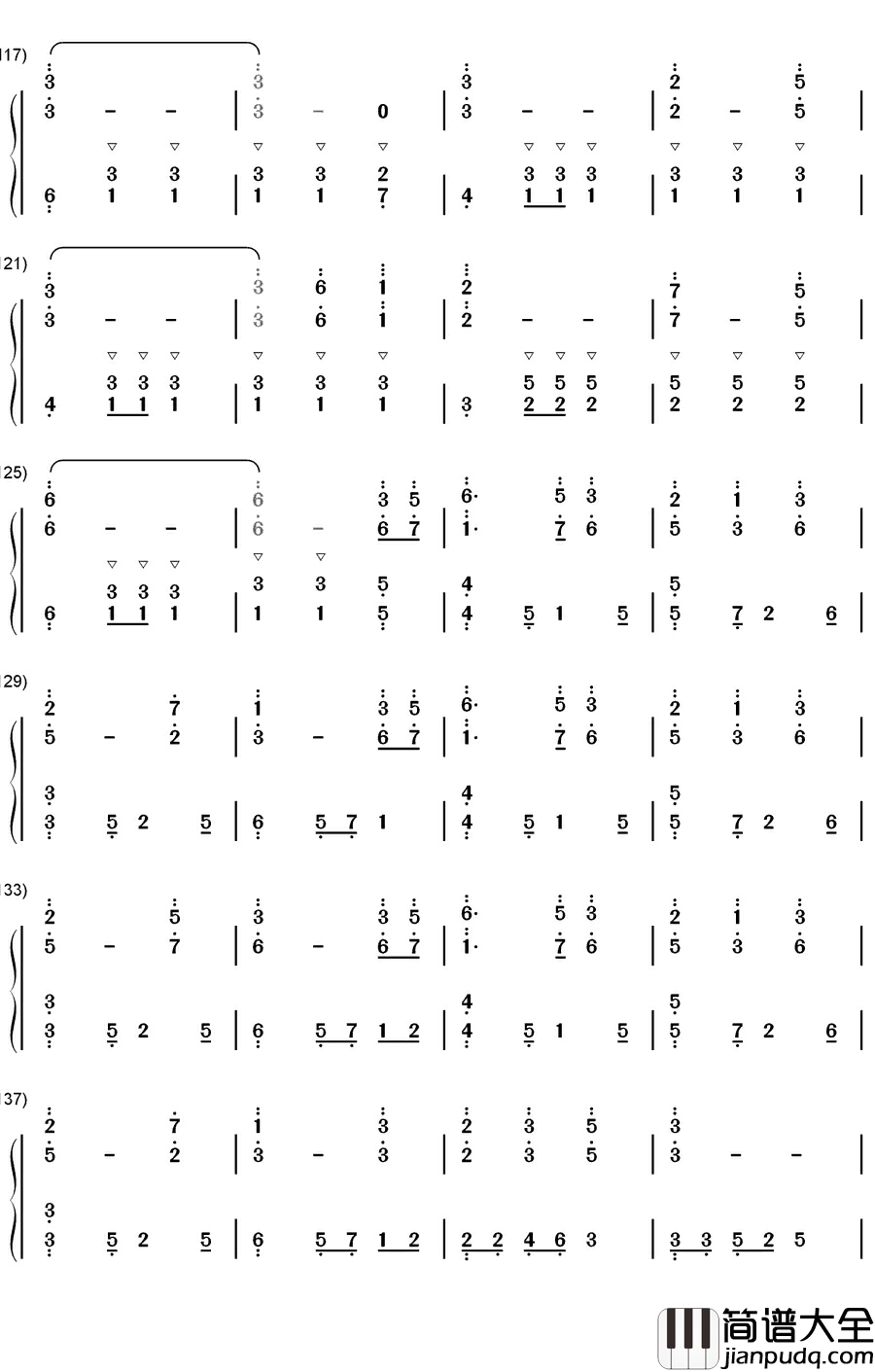 锦鲤抄钢琴版钢琴简谱_数字双手_云の泣__银临