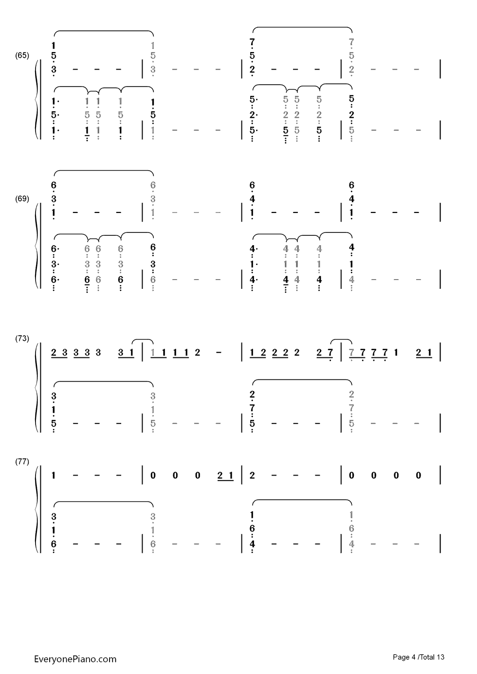 Up_and_Up钢琴简谱_数字双手_Coldplay