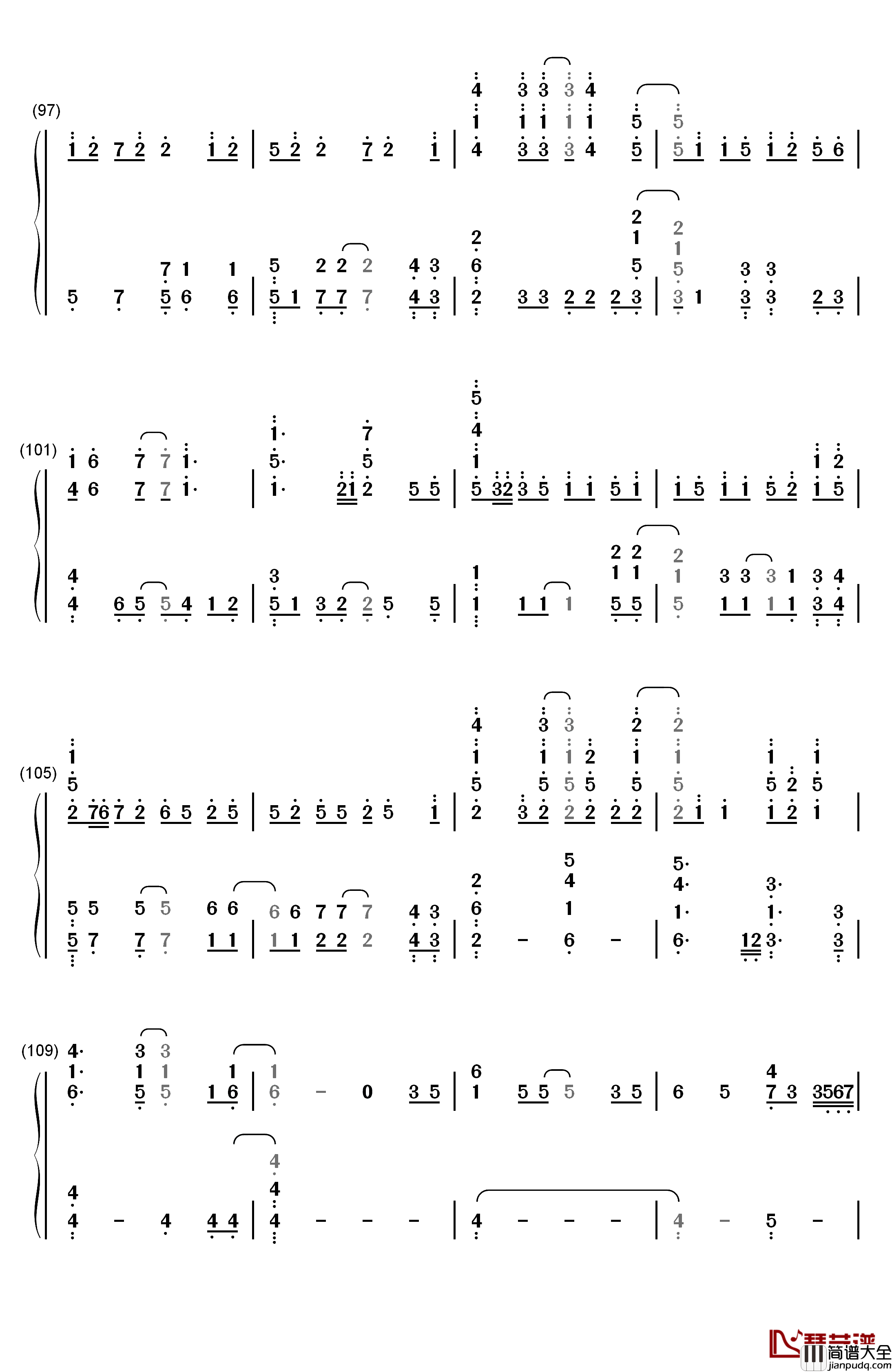 A_Million_Dreams钢琴简谱_数字双手_Pasek_and_Paul