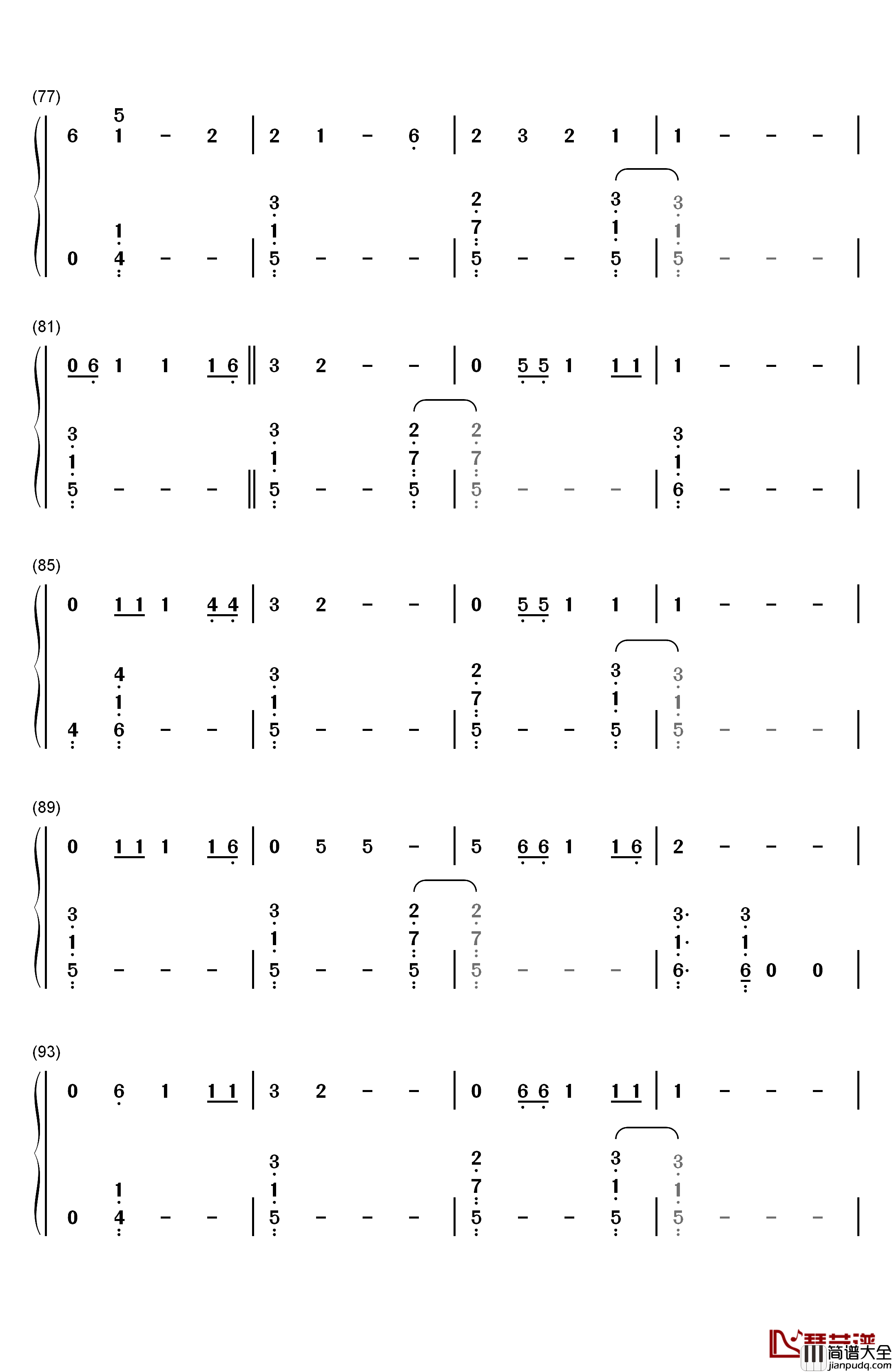 Body_Like_a_Back_Road钢琴简谱_数字双手_Sam_Hunt