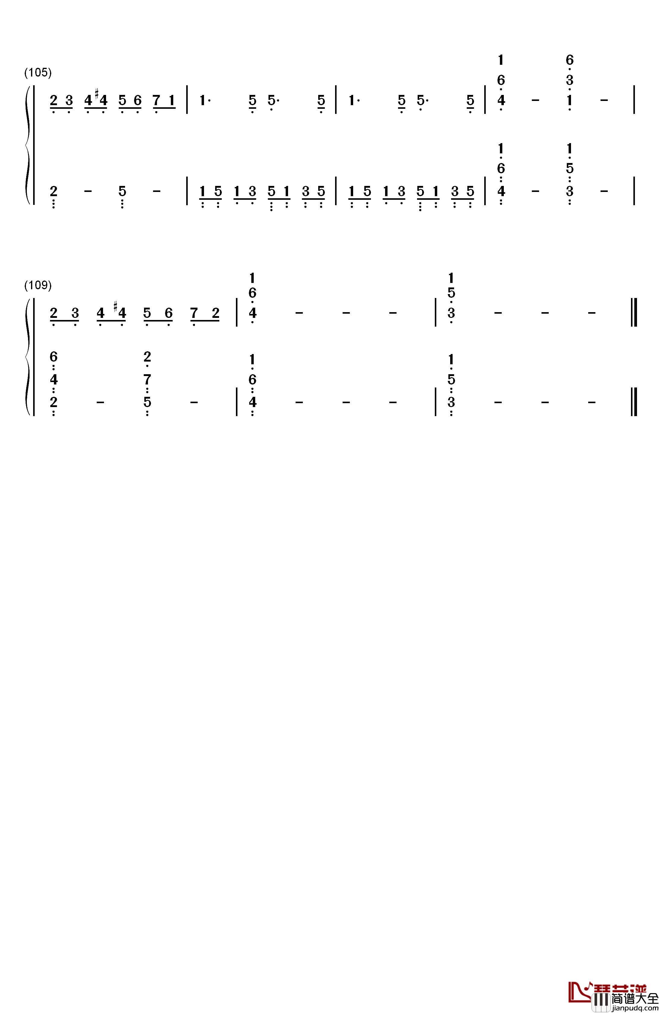 负けないで钢琴简谱_数字双手_ZARD