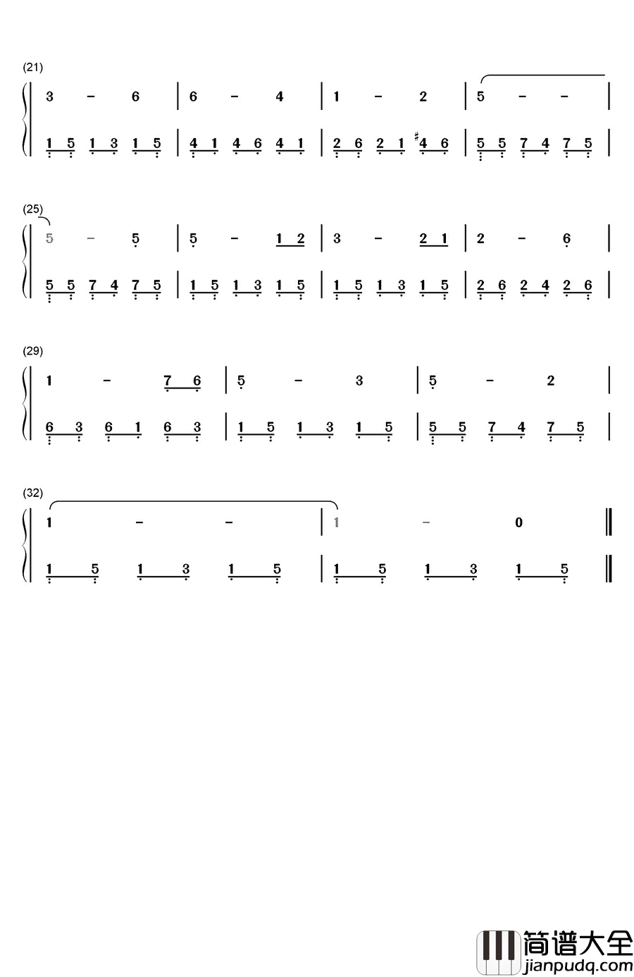 海滨之歌钢琴简谱_数字双手_成田为三