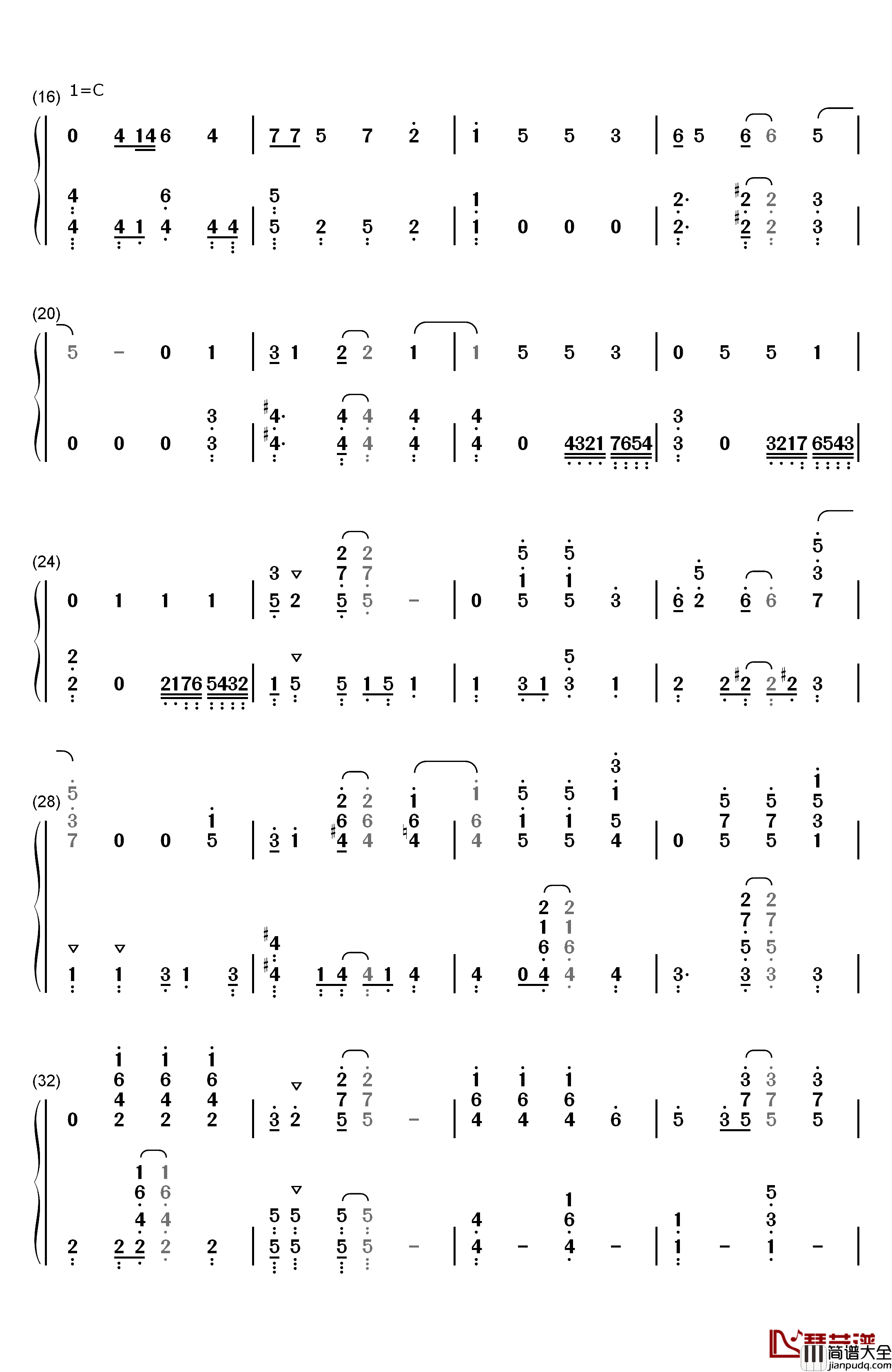 SHINY_DAYS钢琴简谱_数字双手_亚咲花