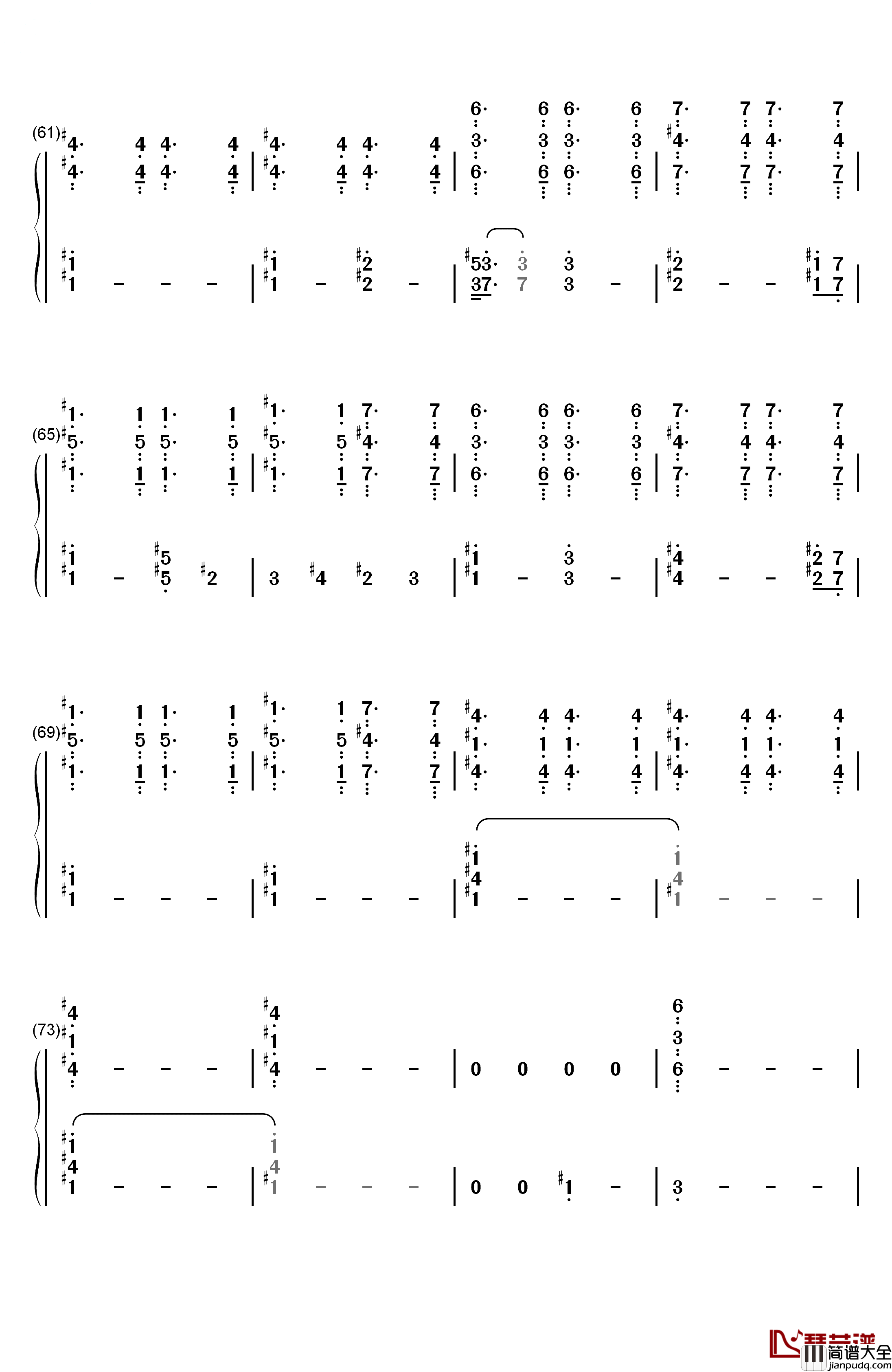 辐射4主题曲钢琴简谱_数字双手_Inon_Zur