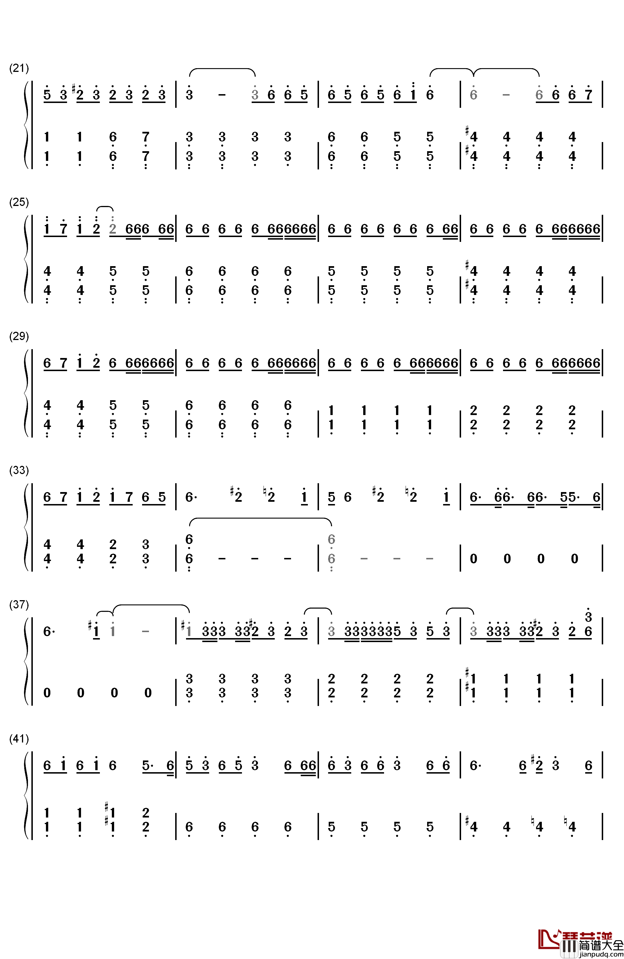 威風堂々钢琴简谱_数字双手_梅とら