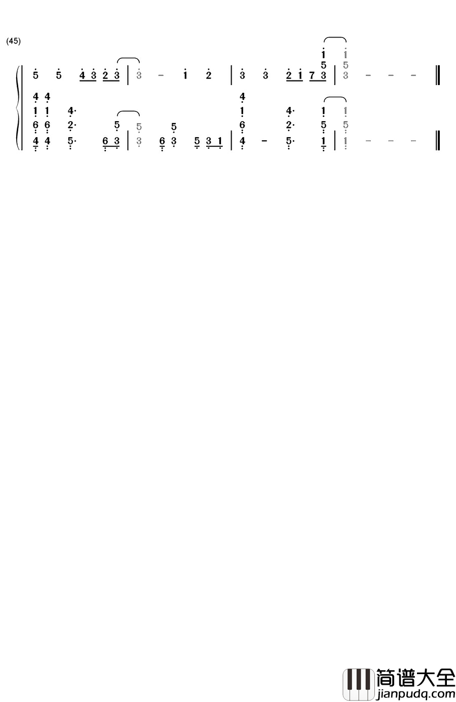 灼け落ちない翼钢琴简谱_数字双手_多田葵