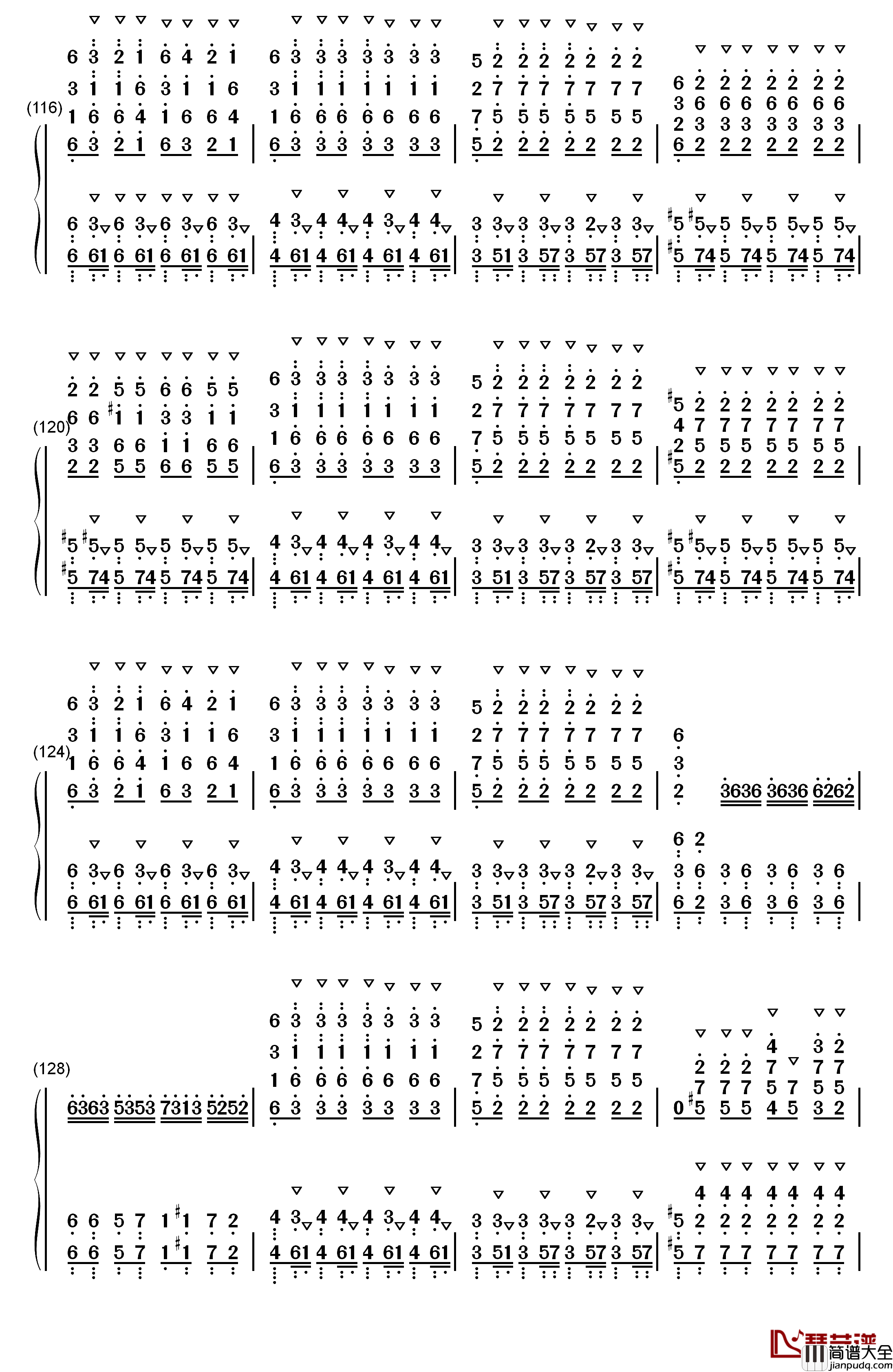 ココロ钢琴简谱_数字双手_镜音リン