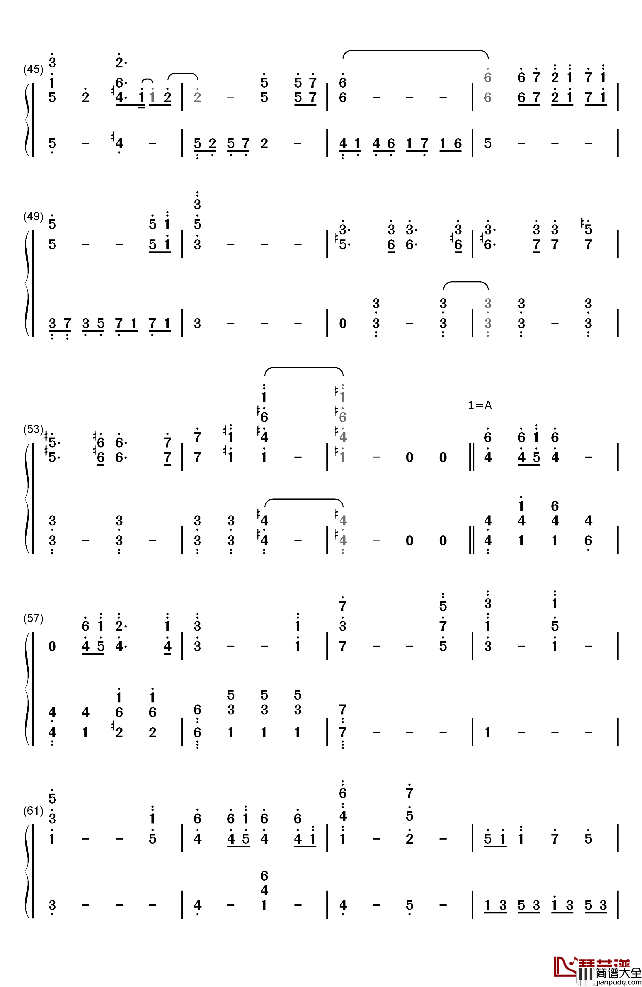 Days_in_the_Sun钢琴简谱_数字双手_Alan_Menken