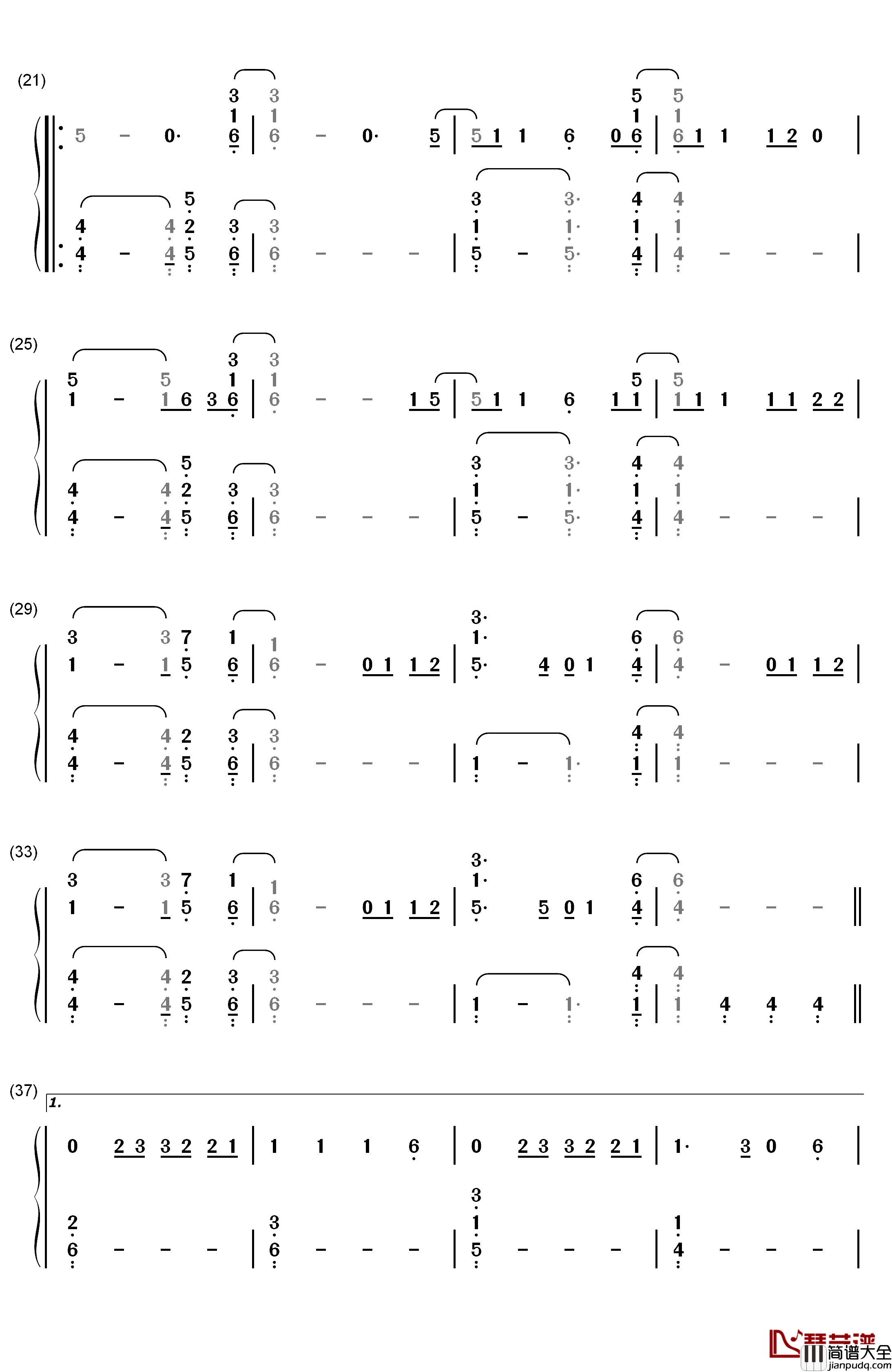 Hollow钢琴简谱_数字双手_Tori_Kelly