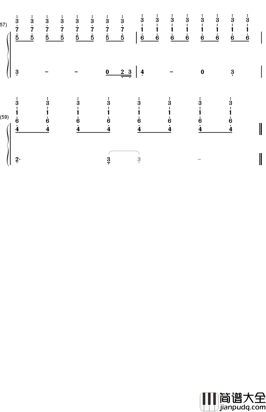 Trap钢琴简谱_数字双手_刘宪华