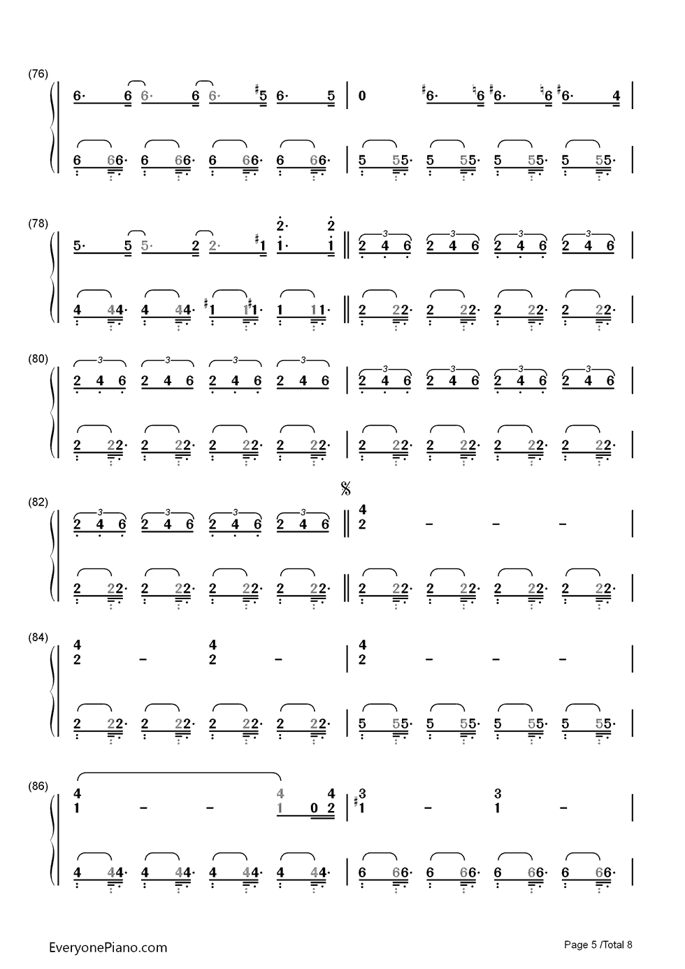 Uprising钢琴简谱_数字双手_Muse