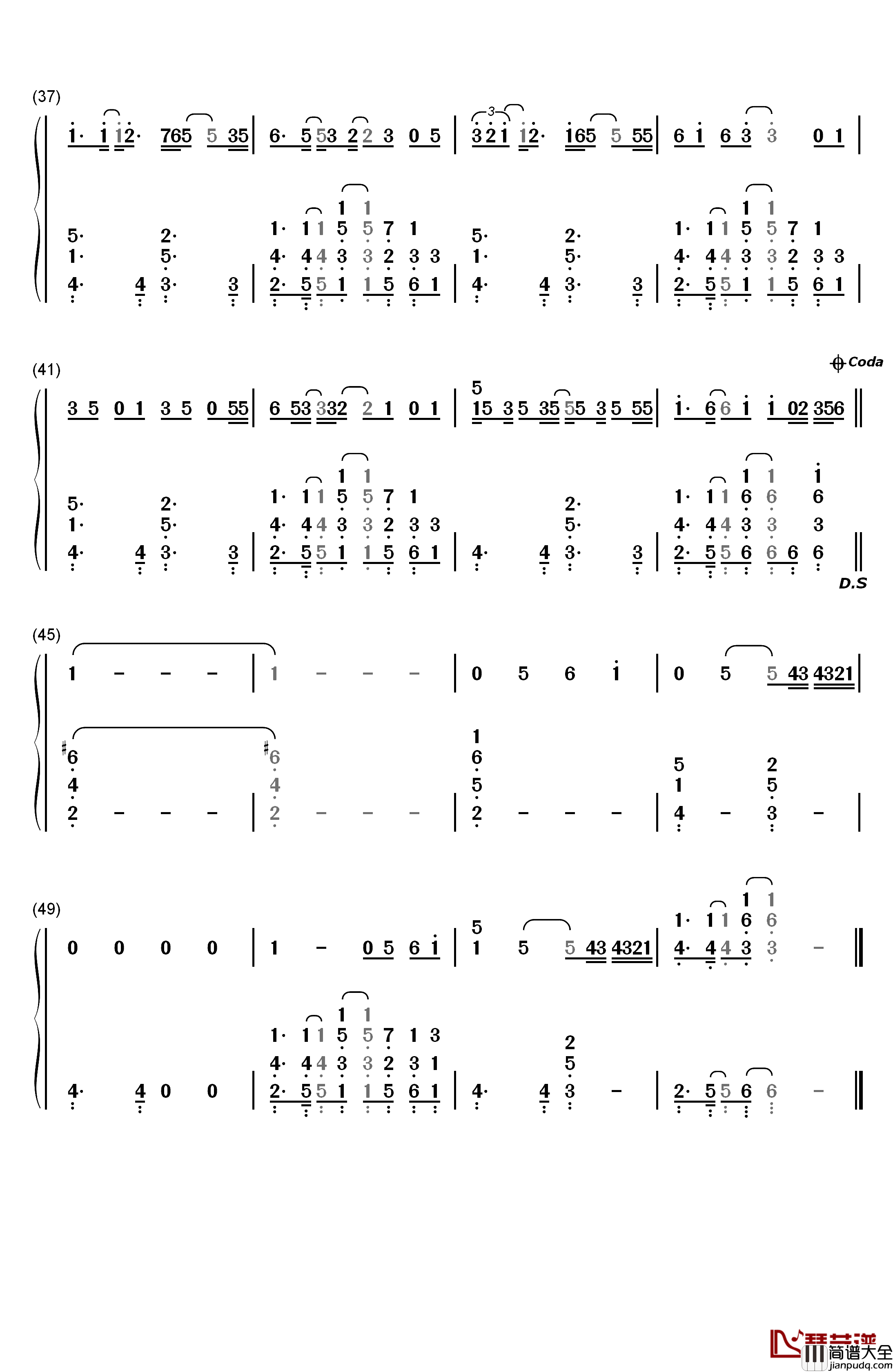 Seasons_of_Love钢琴简谱_数字双手_Jonathan_Larson