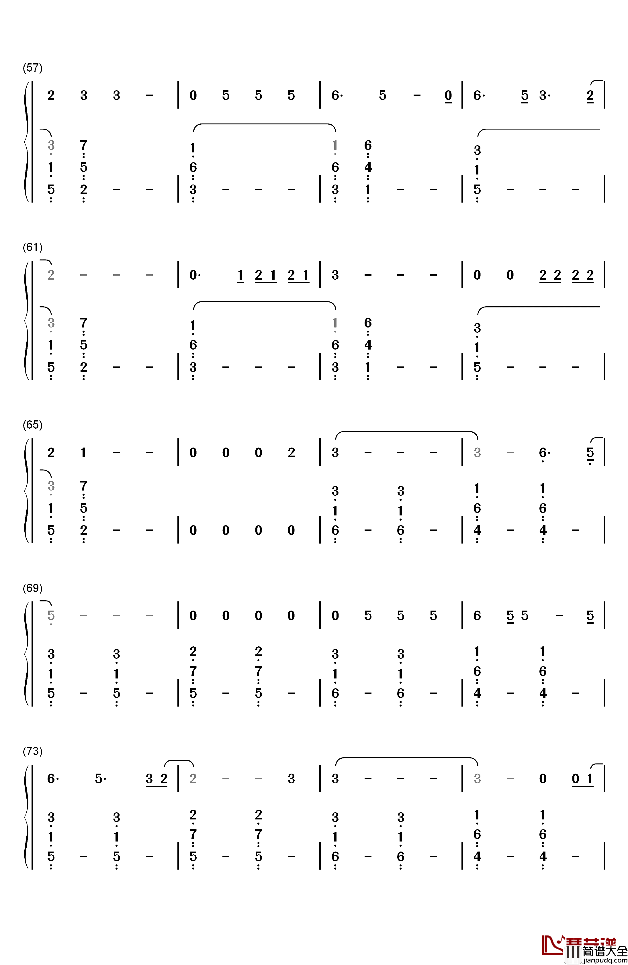 Please_Don't_Go钢琴简谱_数字双手_Joel_Adams