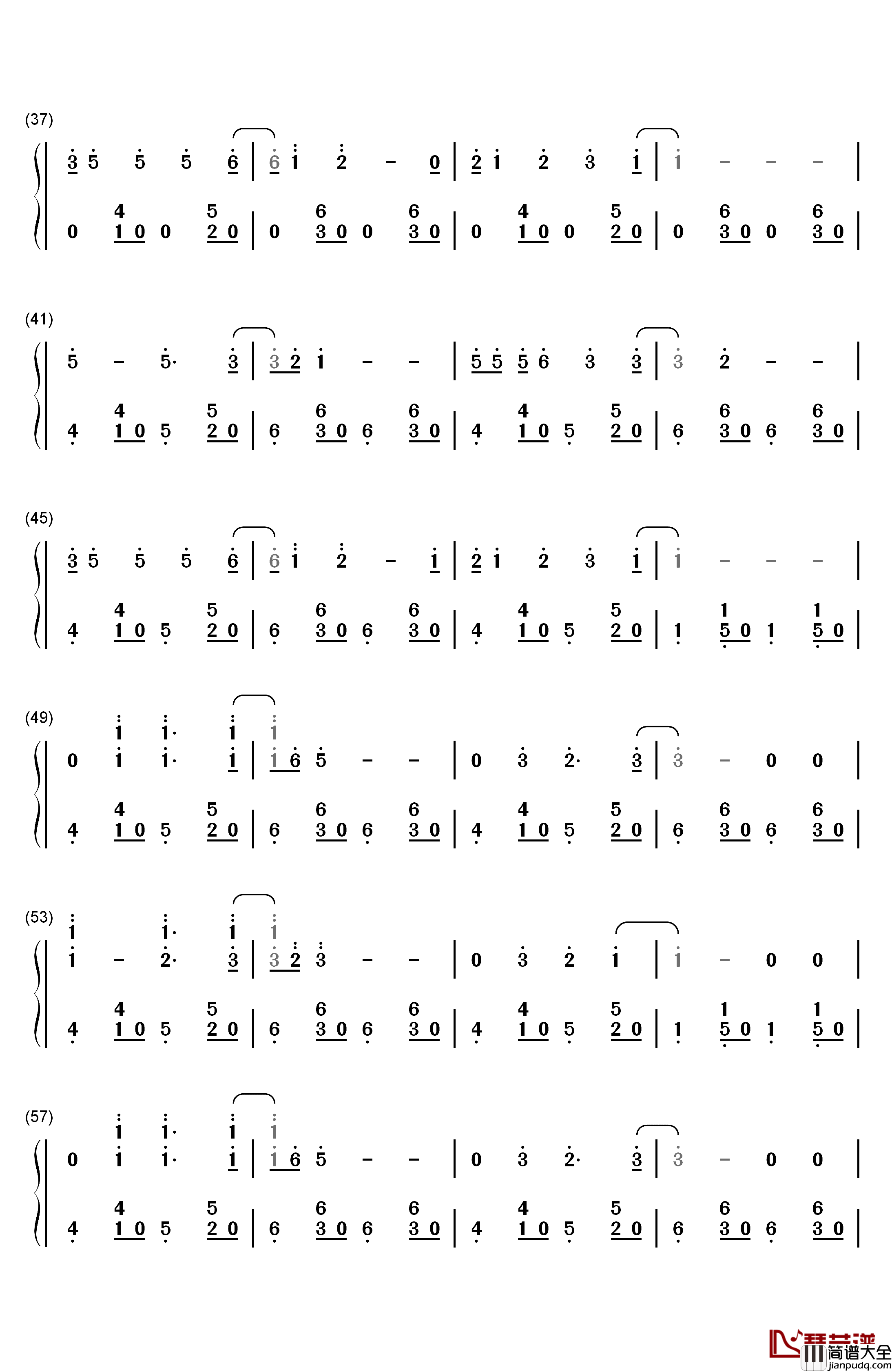 Write_On_Me钢琴简谱_数字双手_Fifth_Harmony