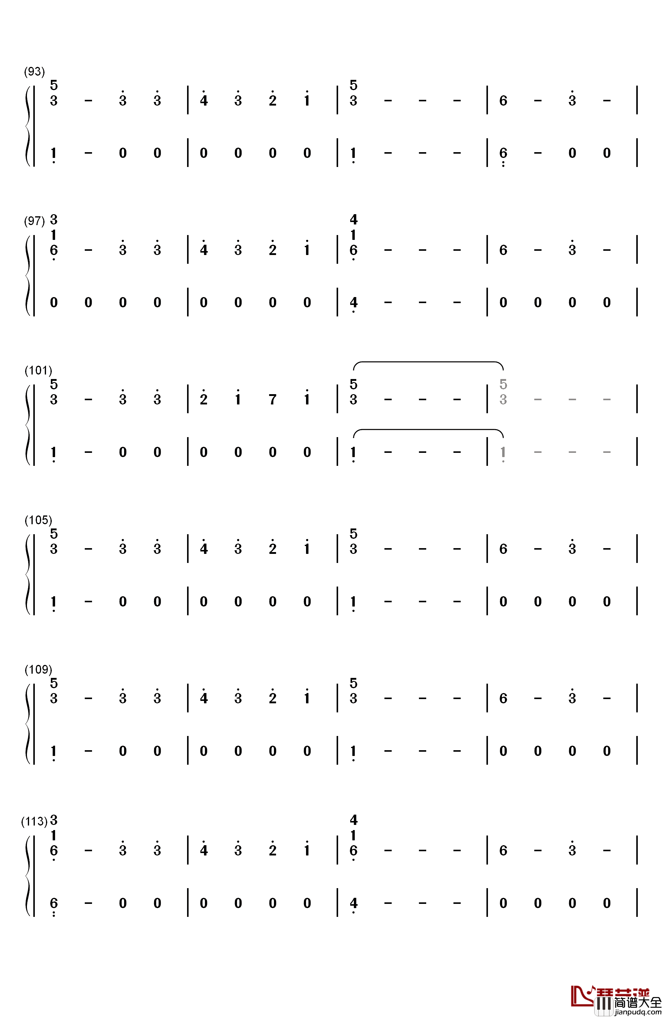 PYNK钢琴简谱_数字双手_Janelle_Monae