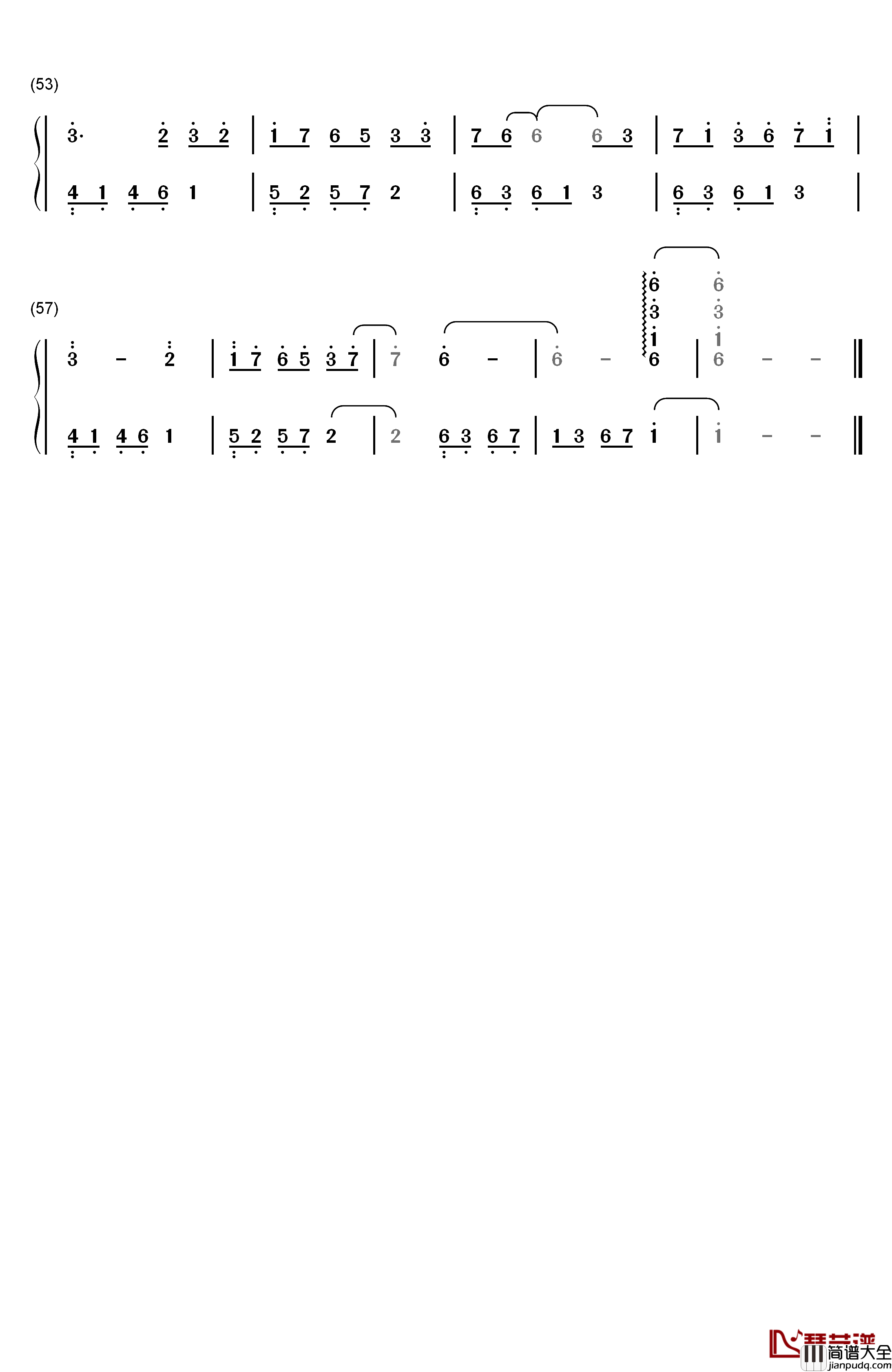 夜的钢琴曲_19钢琴简谱_数字双手_石进