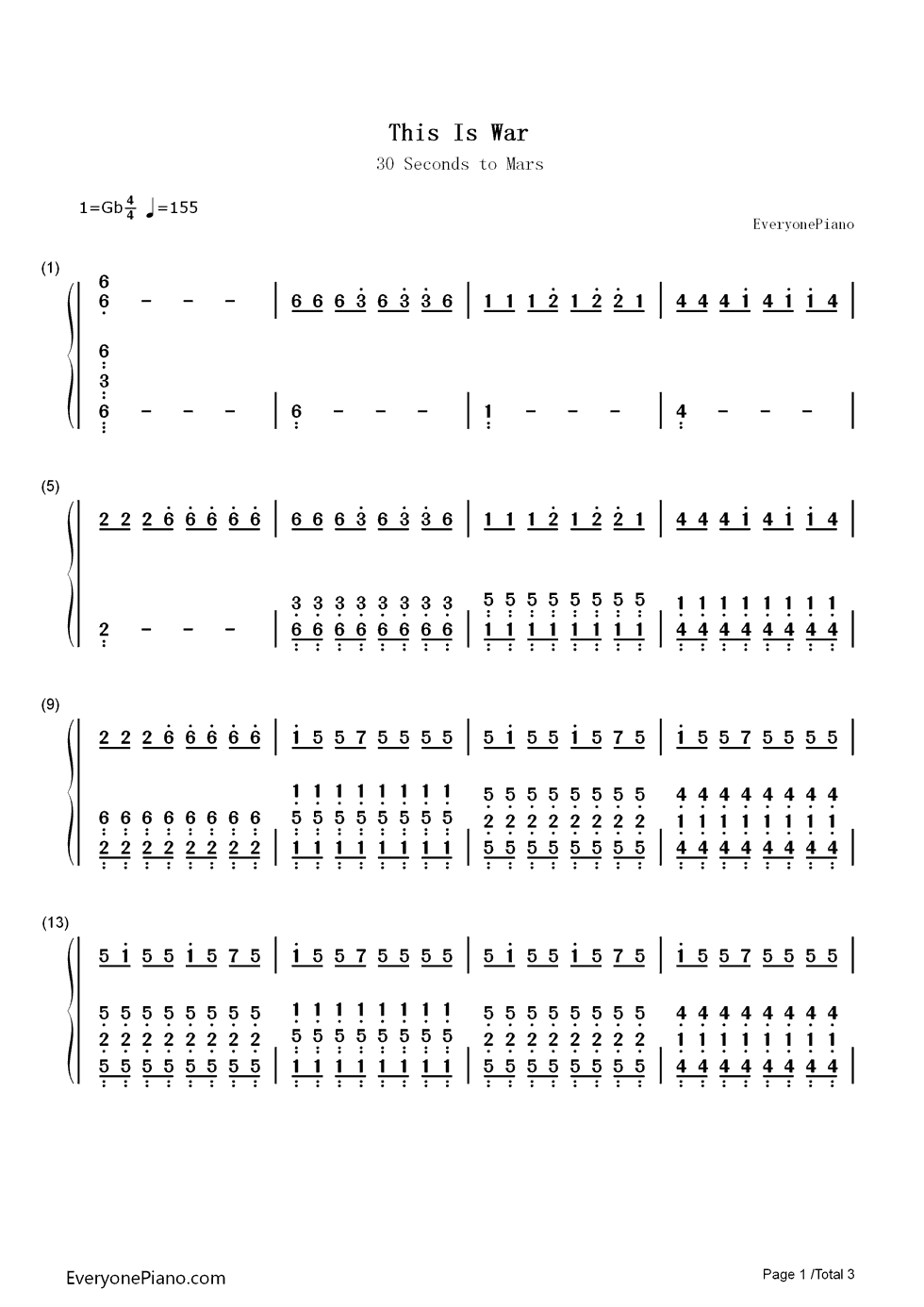 This_Is_War钢琴简谱_数字双手_30_Seconds_to_Mars