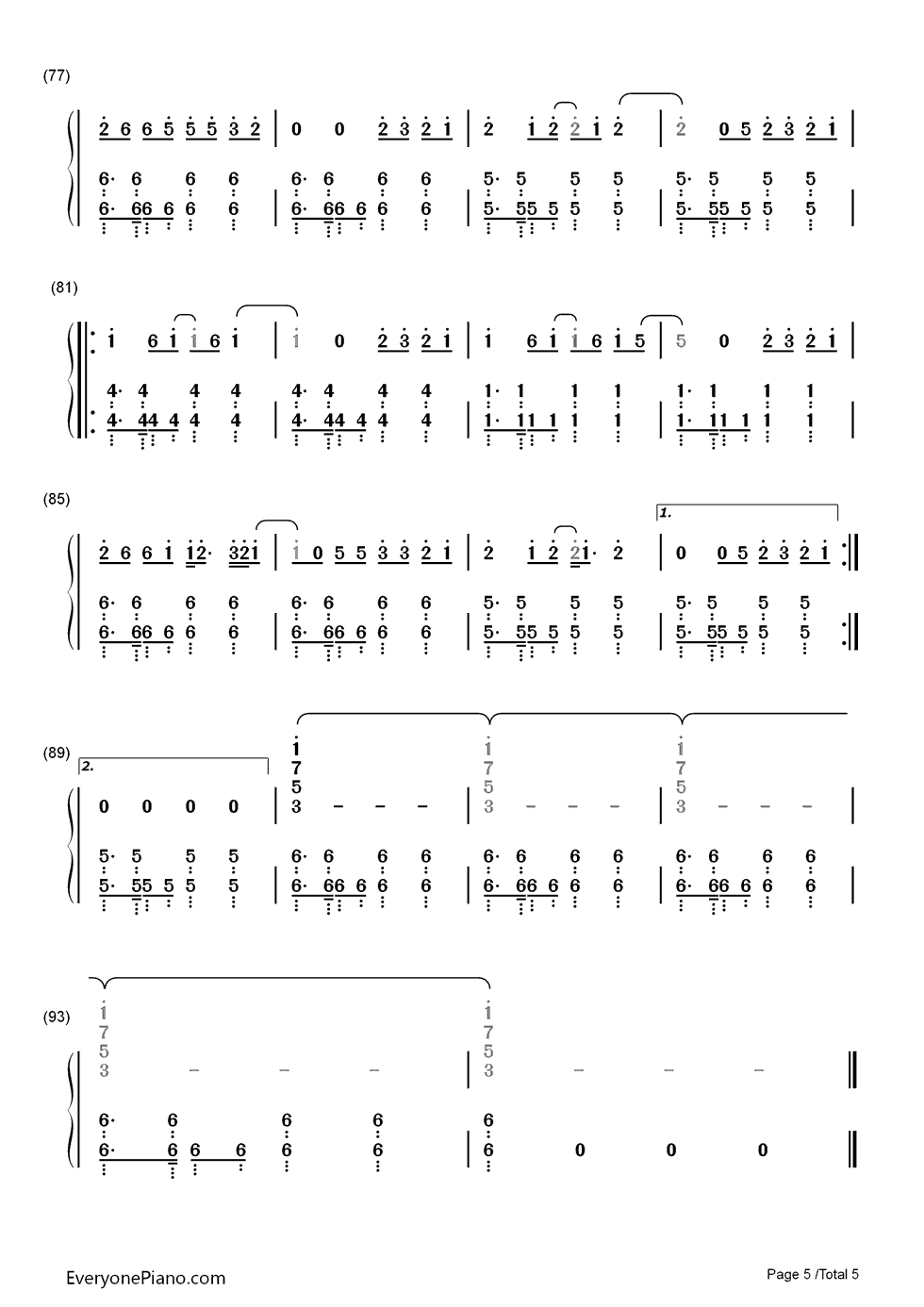 Believe钢琴简谱_数字双手_Mumford_&_Sons