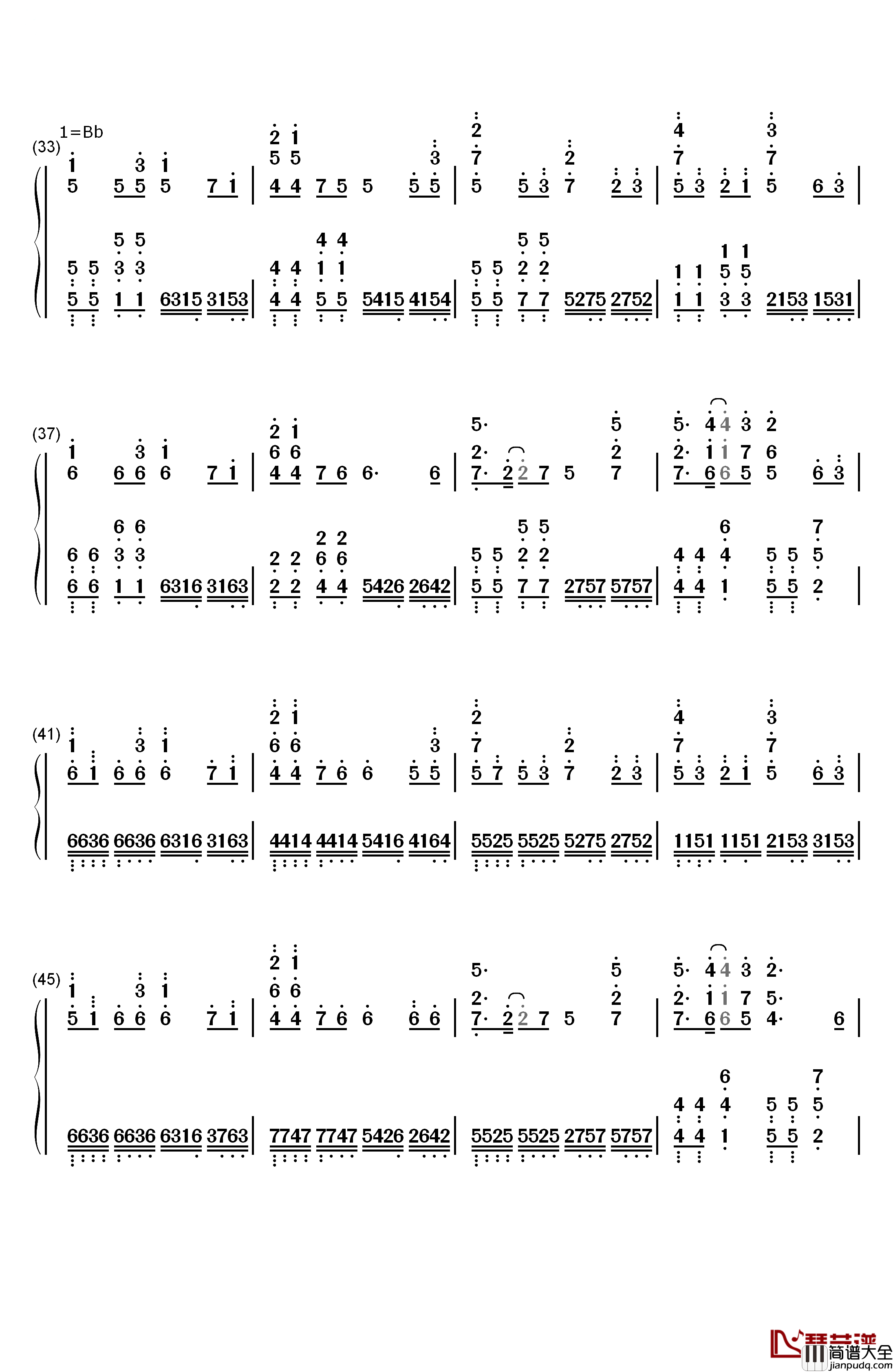 Black_Bullet钢琴简谱_数字双手_fripSide