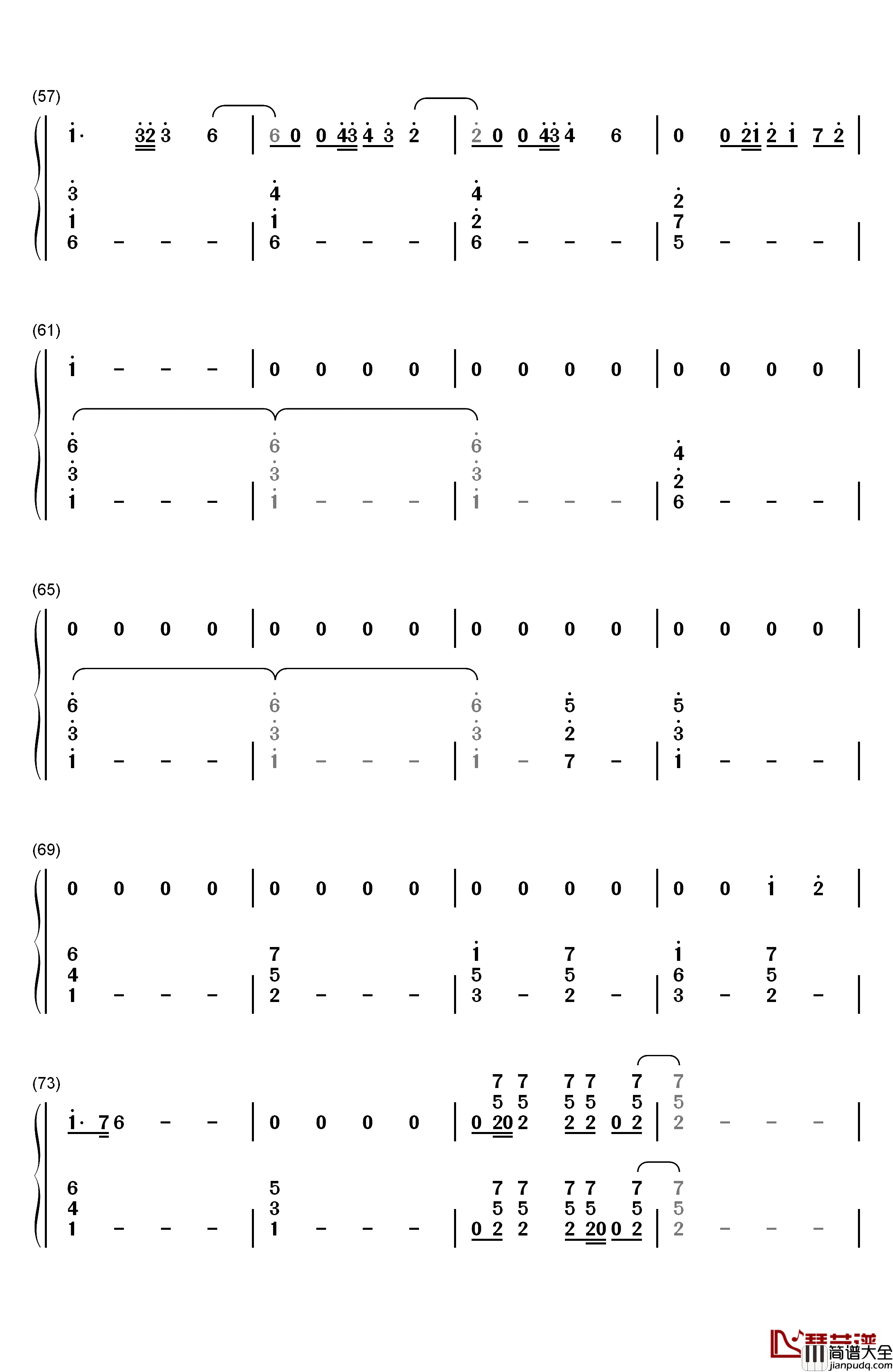 The_Final_Countdown钢琴简谱_数字双手_Europe