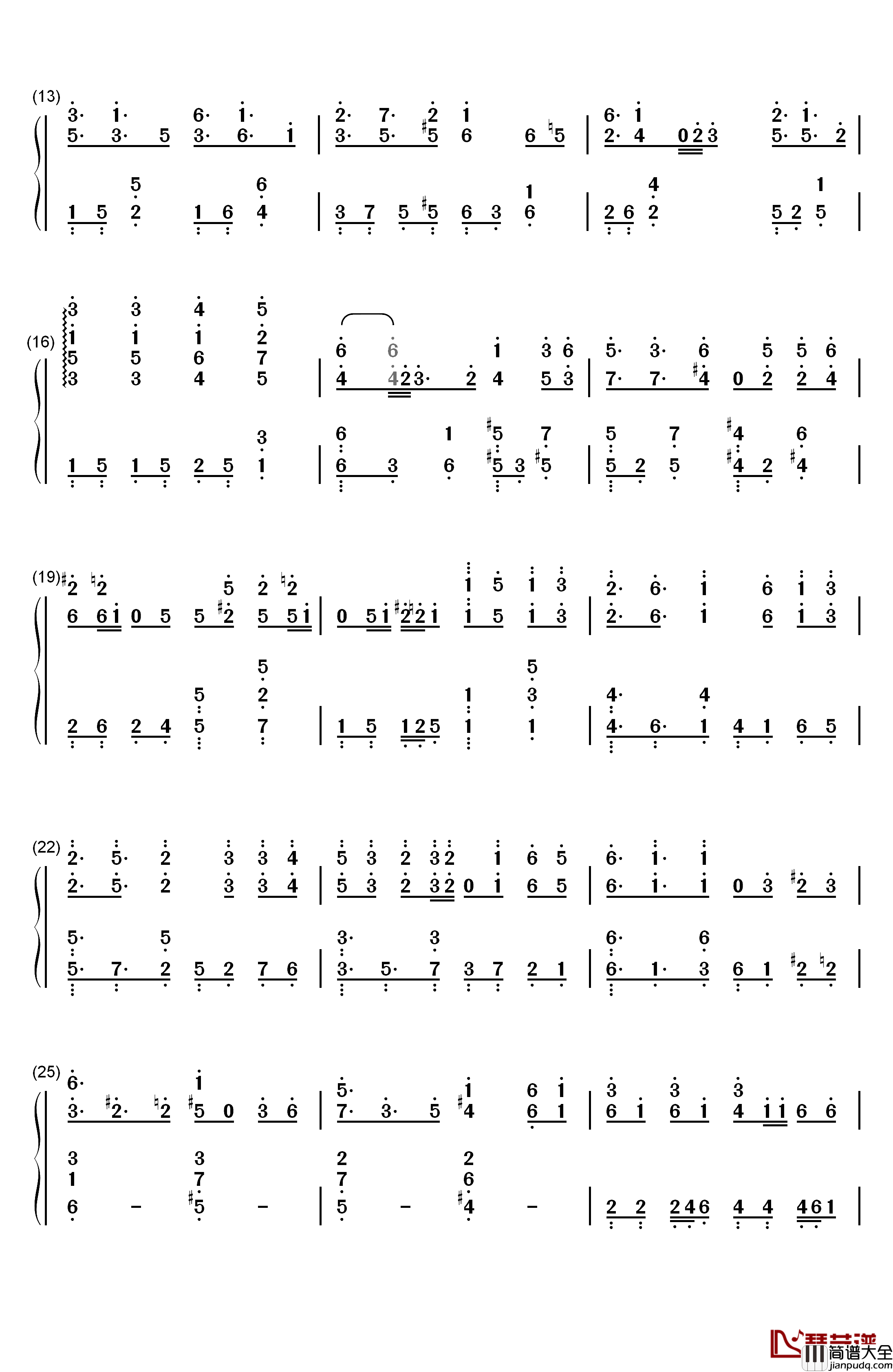 夕景イエスタデイ钢琴简谱_数字双手_じん_(自然の敌P)