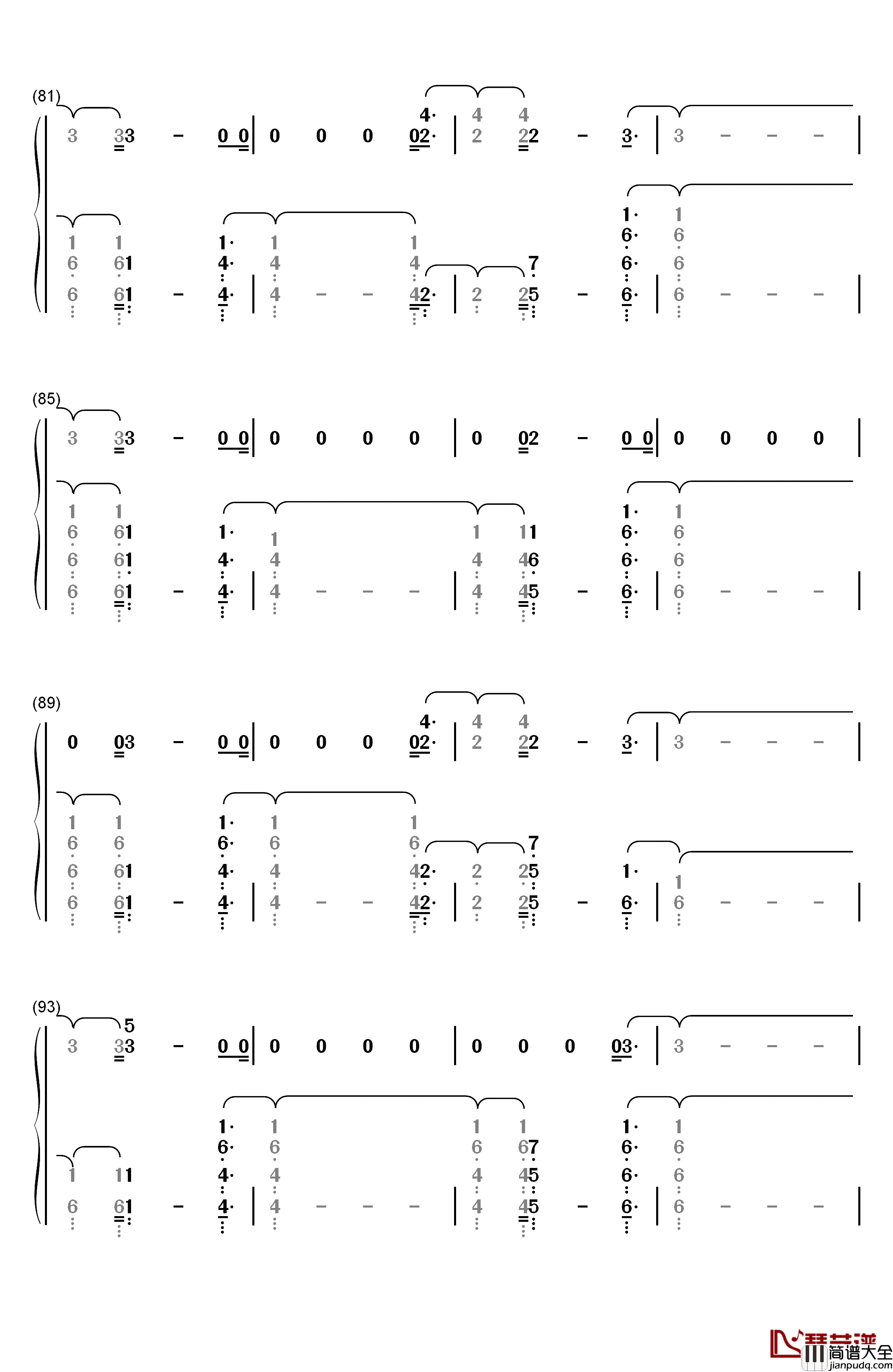 River钢琴简谱_数字双手_Eminem_Ed_Sheeran