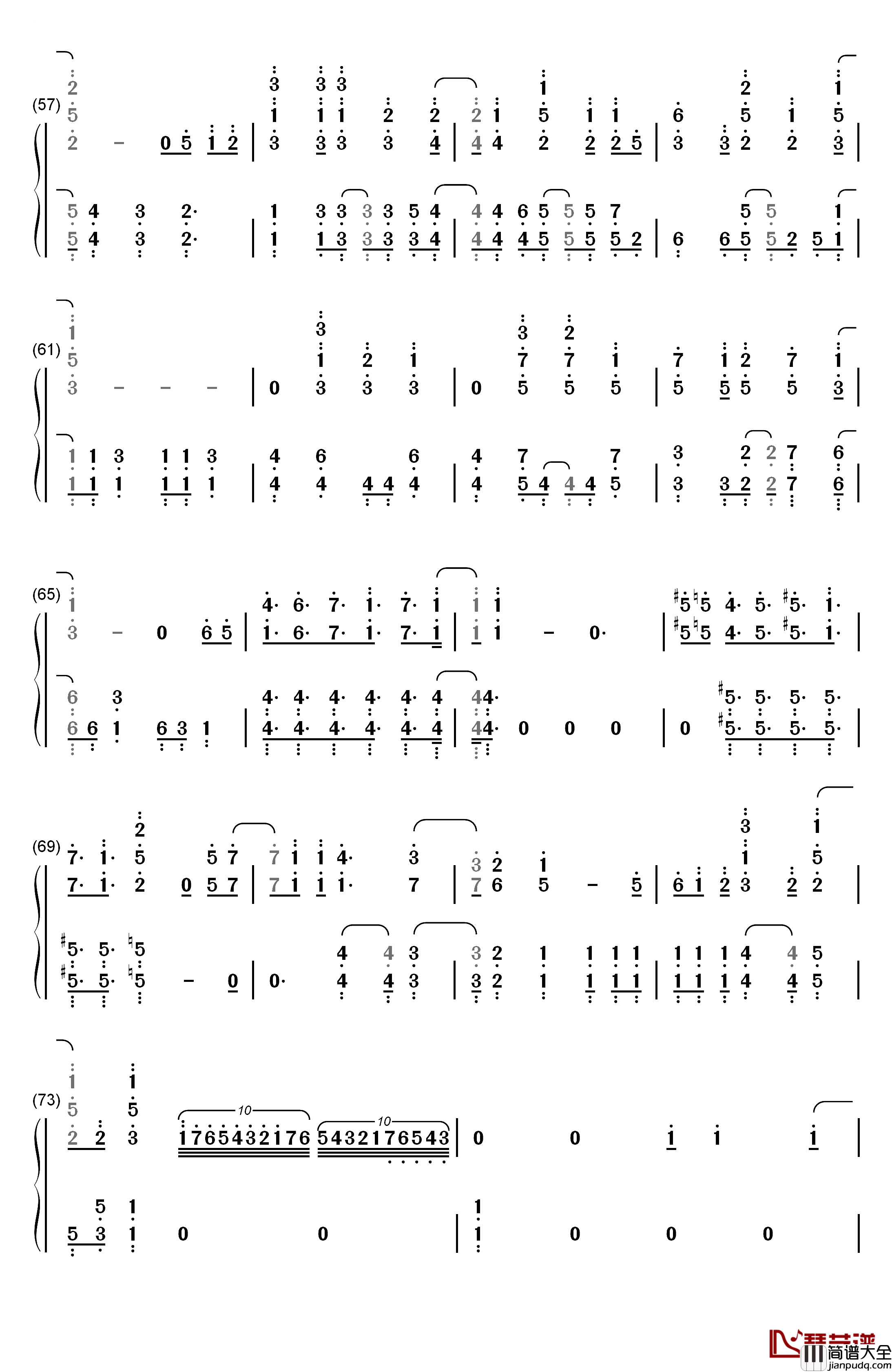 決めたよHand_in_Hand钢琴简谱_数字双手_高海千歌_樱内梨子_渡边曜