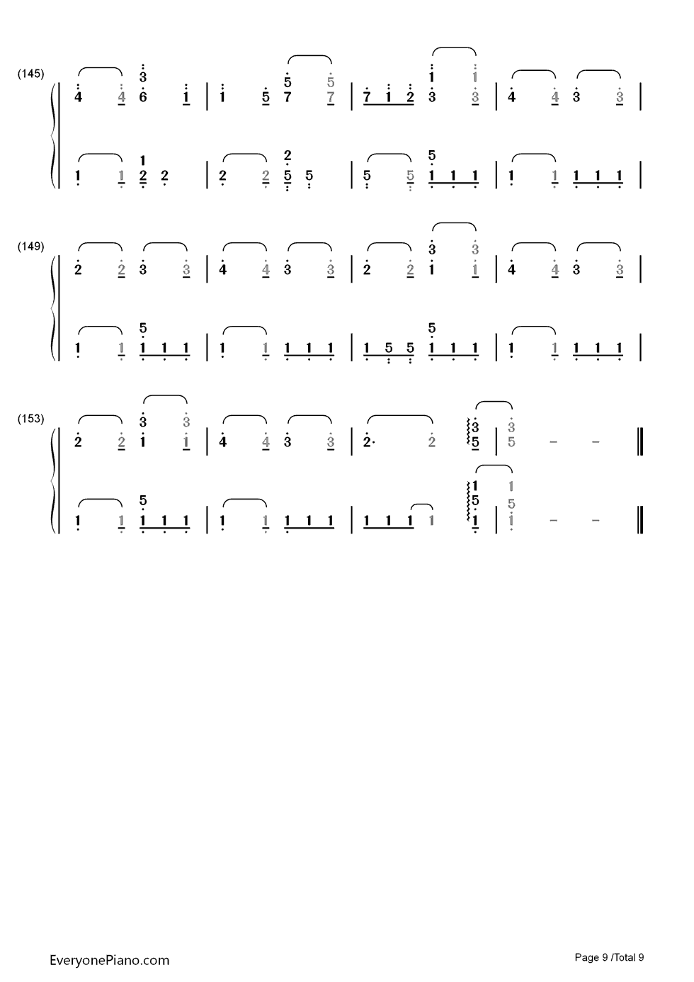 ノエルの夜钢琴简谱_数字双手_AKB48