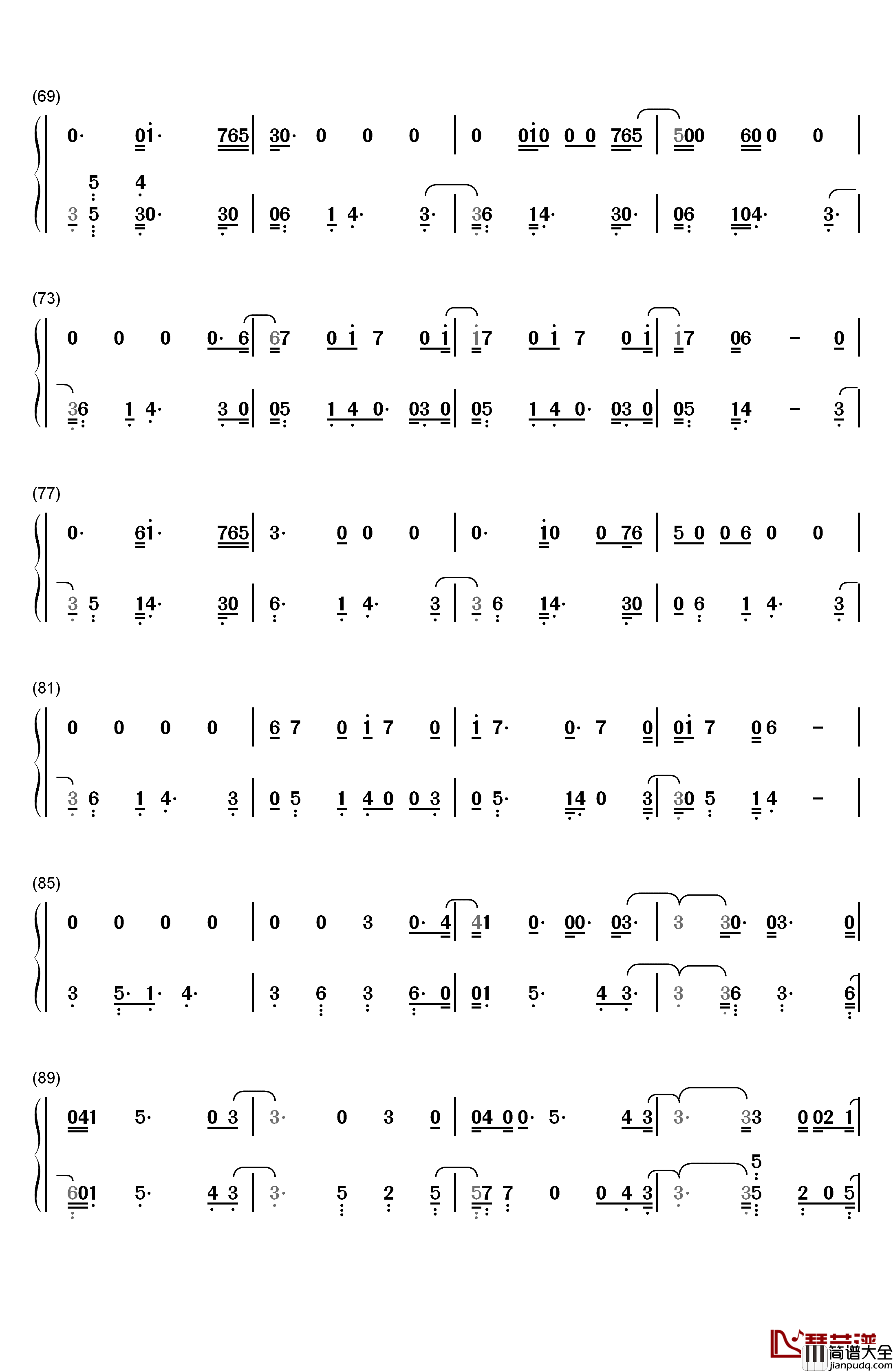 If_I'm_Lucky钢琴简谱_数字双手_Jason_Derulo