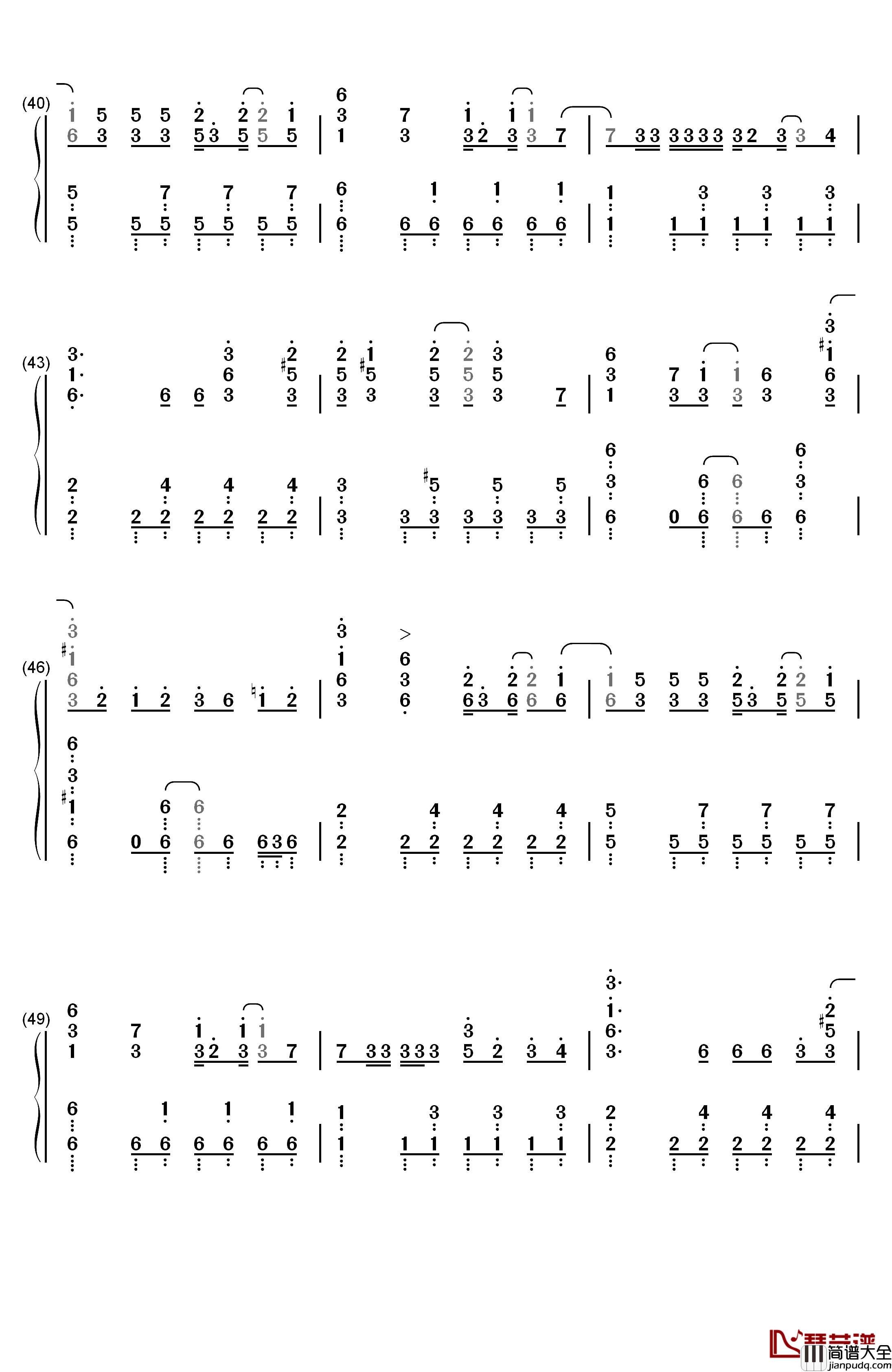 ドラマツルギー钢琴简谱_数字双手_初音未来