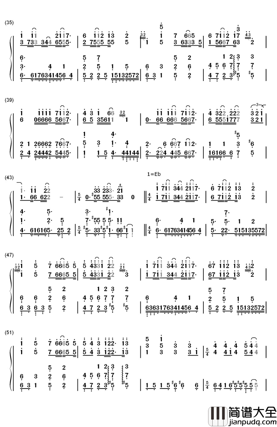 你的爱钢琴简谱_数字双手_王力宏