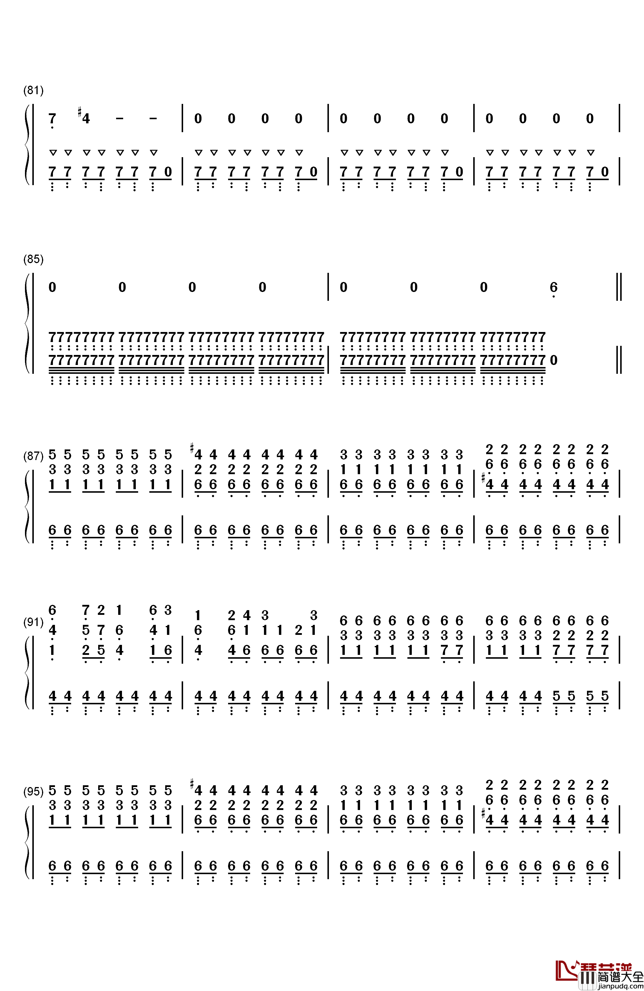 The_Man_With_The_Machine_Gun钢琴简谱_数字双手_植松伸夫