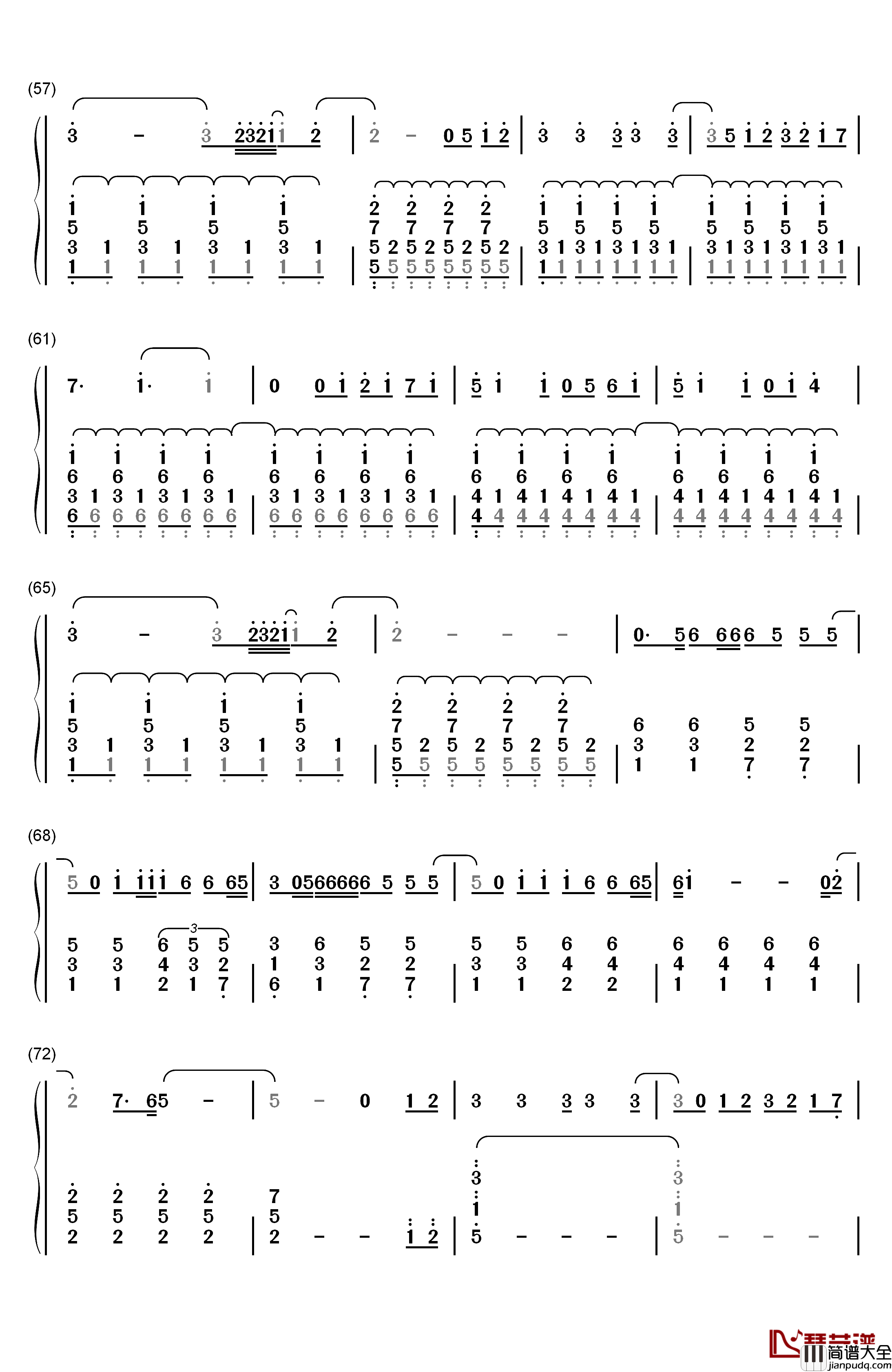 Secret_Love_Song钢琴简谱_数字双手_Little_Mix