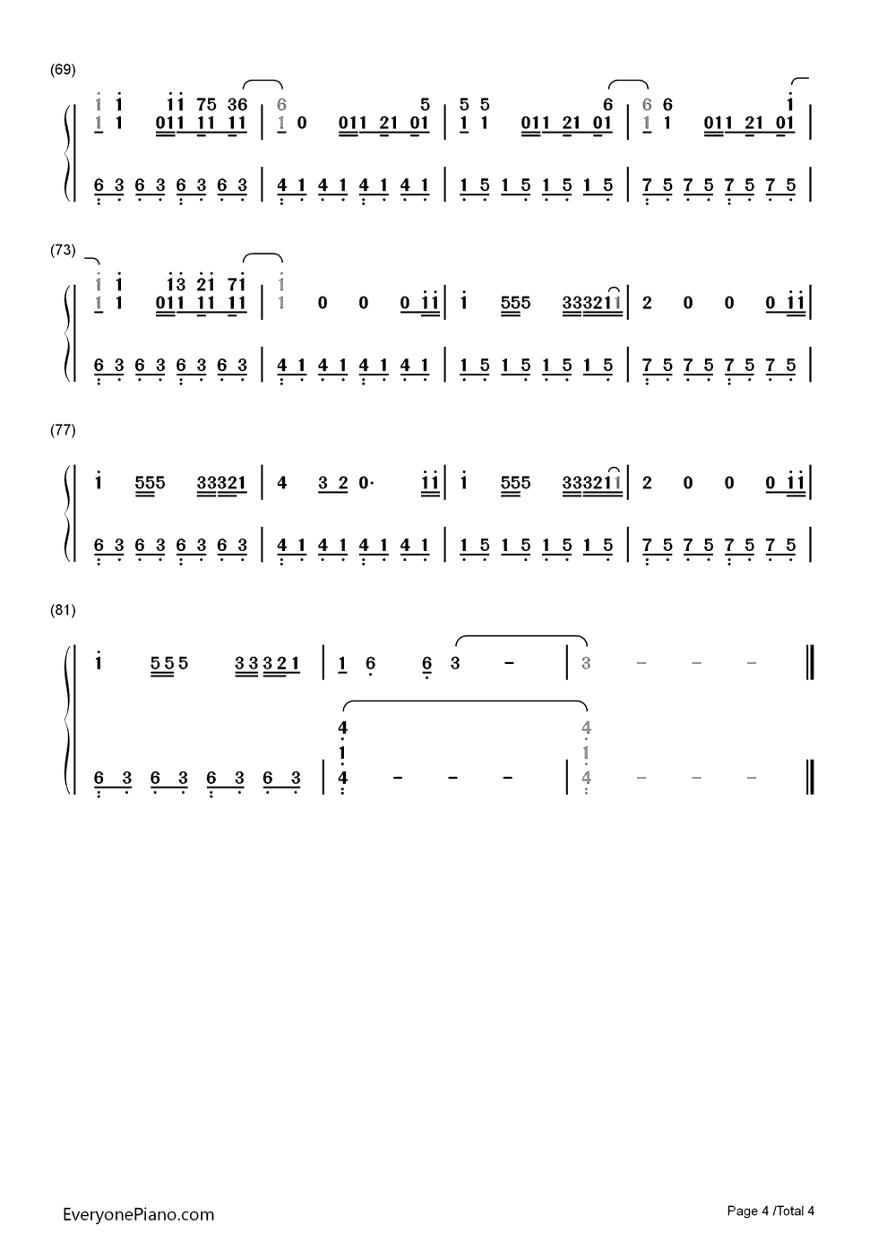 Man_on_a_Wire钢琴简谱_数字双手_The_Script