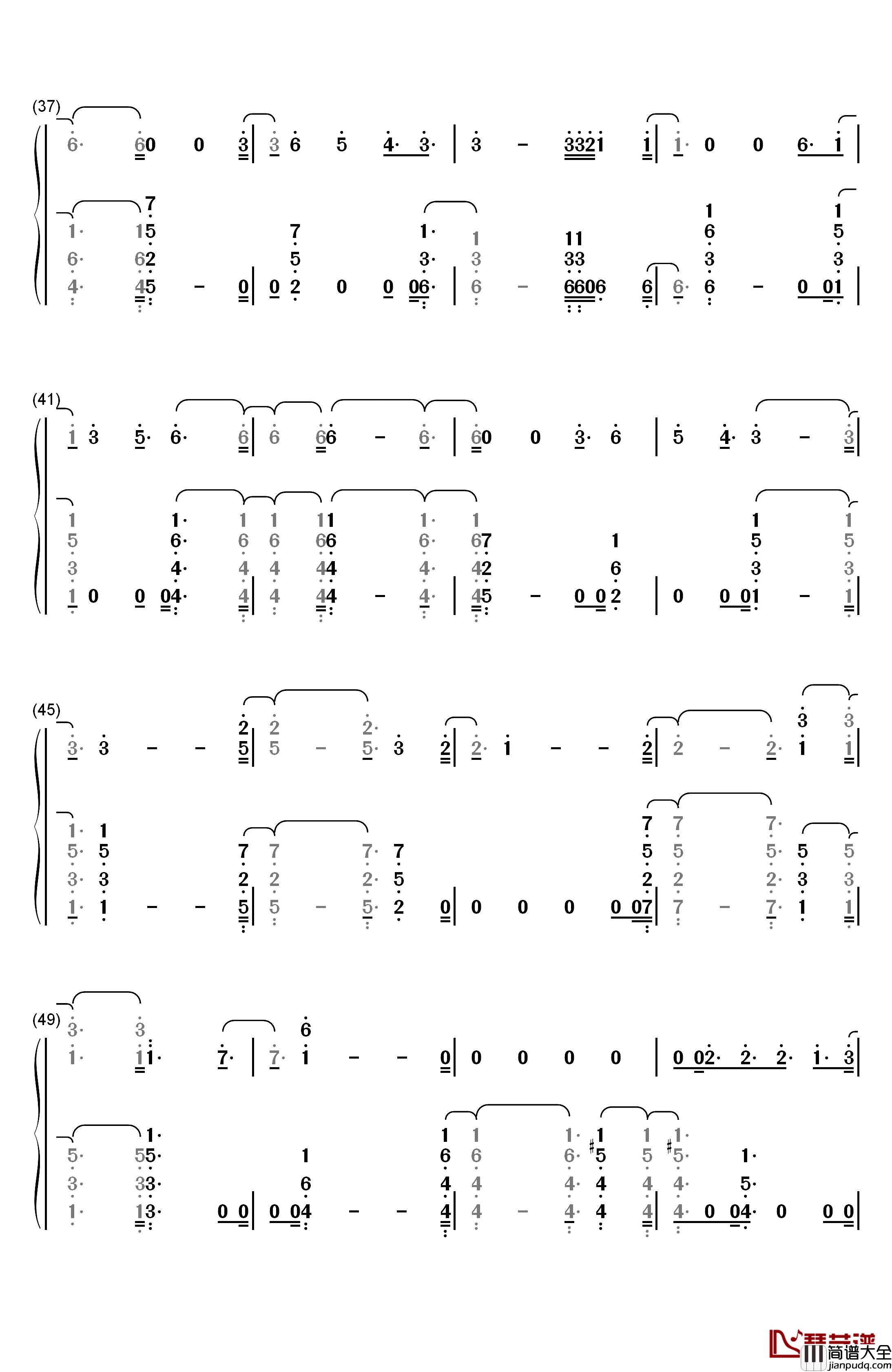 You_Are_The_Reason钢琴简谱_数字双手_Calum_Scott