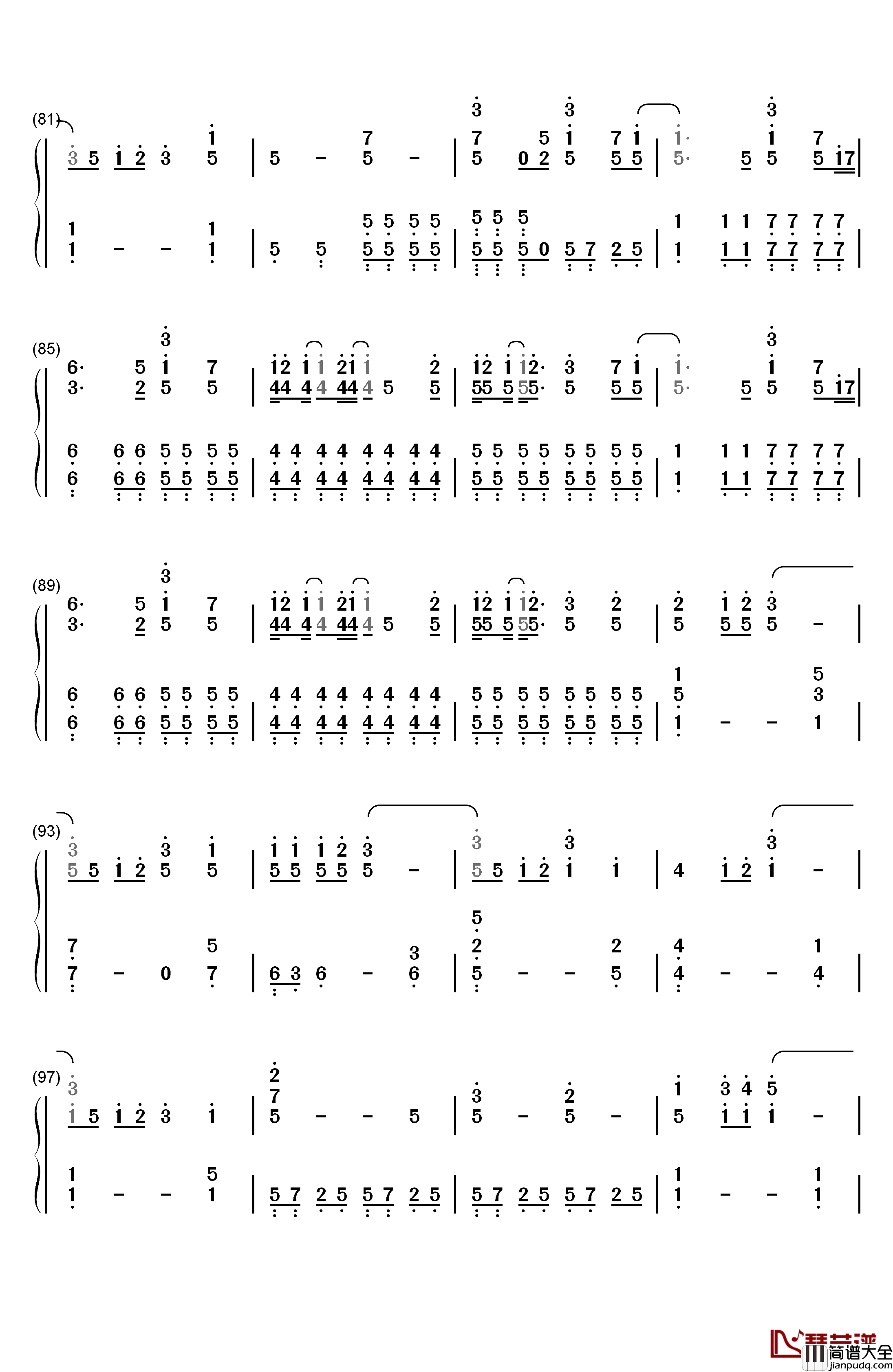 Welcome_to_the_Black_Parade钢琴简谱_数字双手_My_Chemical_Romance