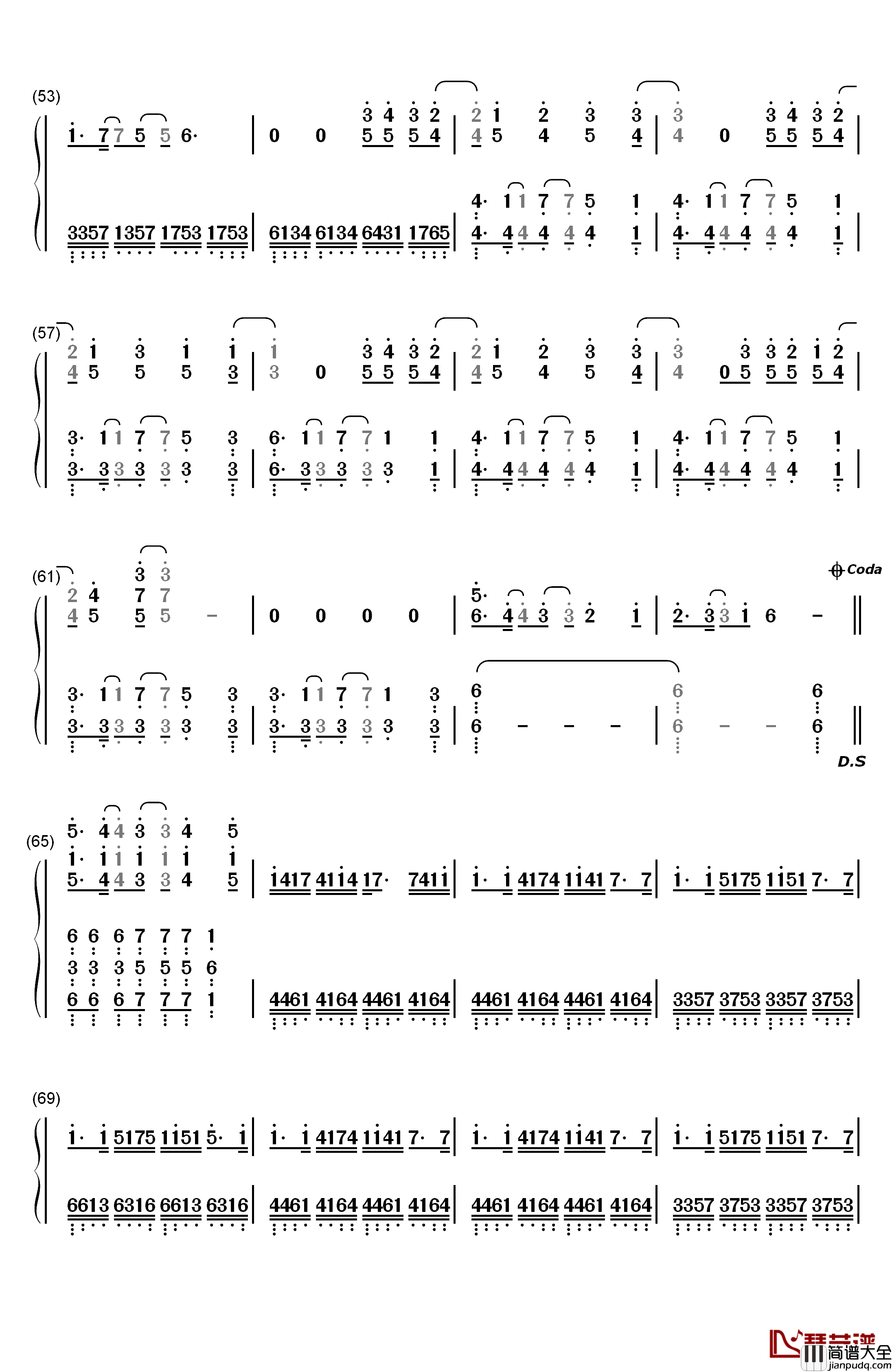 KISS_OF_DEATH钢琴简谱_数字双手_中岛美嘉