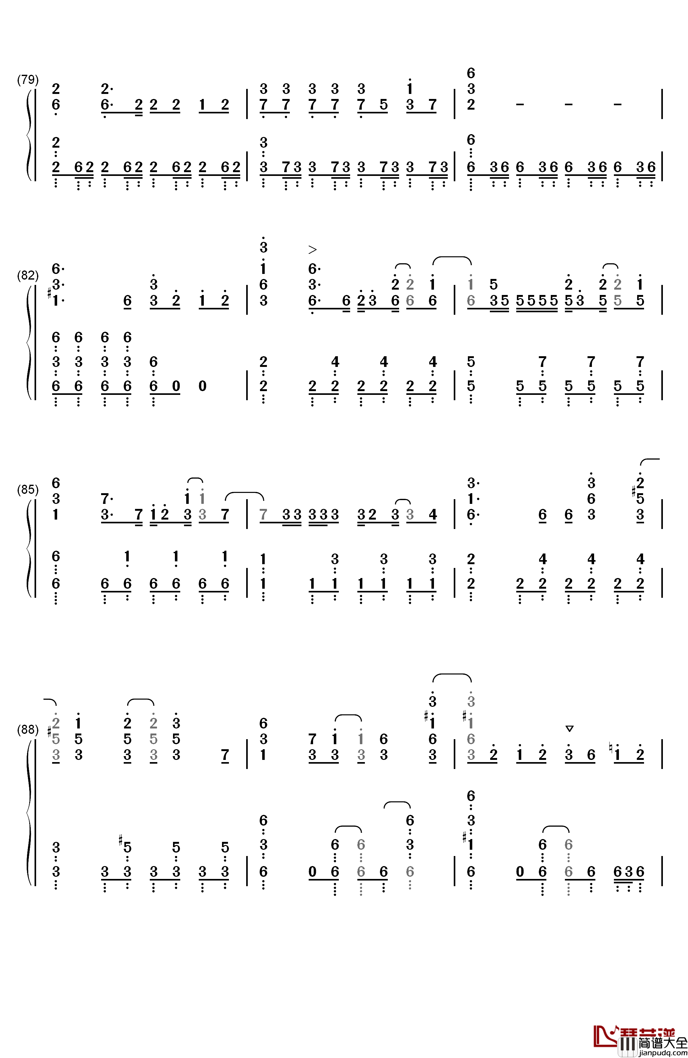 ドラマツルギー钢琴简谱_数字双手_初音未来